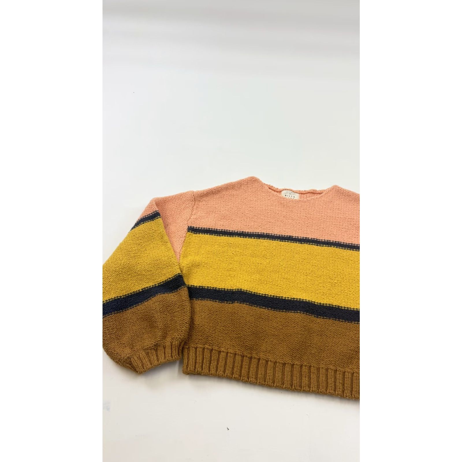 Billabong Billabong Sweater Womens Medium Multicolor Stripe Knit Pullover Cropped Crewneck Size M / US 6-8 / IT 42-44 - 3 Thumbnail