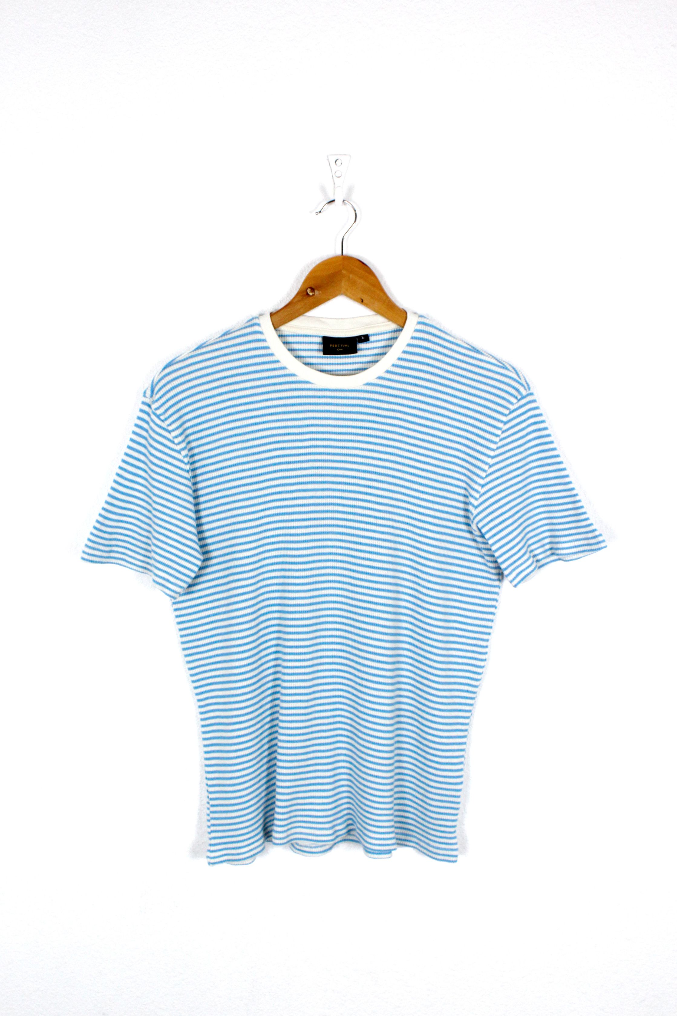 Percival Percival Breton Waffle Striped Tee T-shirt L Size US L / EU 52-54 / 3 - 1 Thumbnail