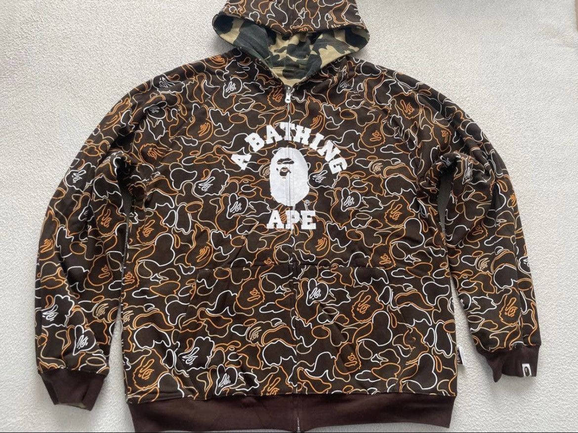 Bape RARE OG 2006 A BATHING APE REVERSIBLE COLLEGE NEON FULLZIP Size US XL / EU 56 / 4 - 6 Thumbnail