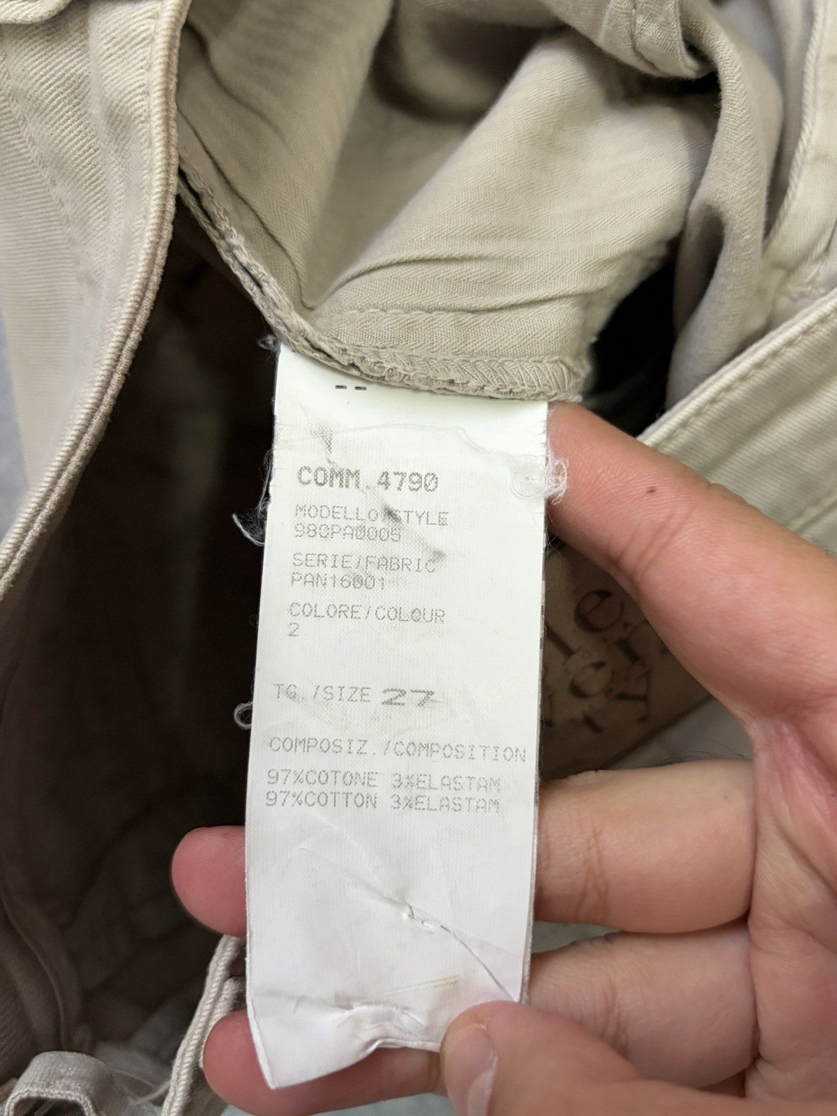 Eleventy Vtg Eleventy Milano Italy Cargo Pants Beige Khaki Trousers Size 27" / US 4 / IT 40 - 6 Thumbnail