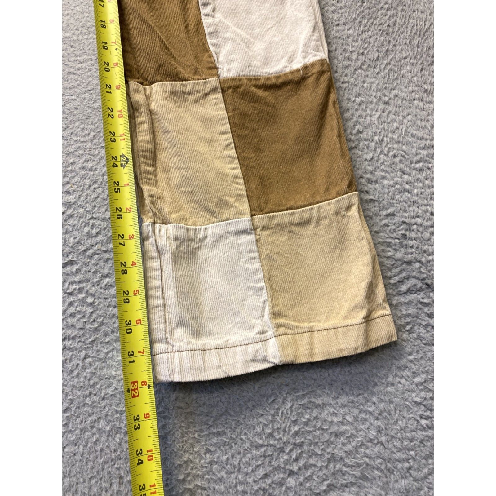 Urban Outfitters Urban Outfitters Pants Unisex S Brown Patchwork Corduroy Baggy Elastic Waist Size 28" / US 6 / IT 42 - 4 Thumbnail