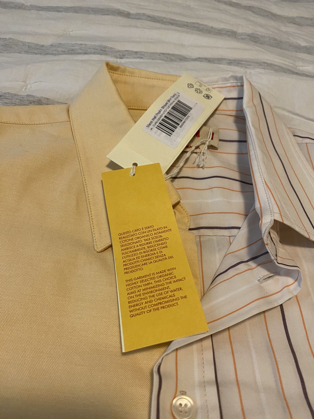 Marni Marni Half Poplin Stripe Shirt Sz54 NWT Size US XXL / EU 58 / 5 - 11 Thumbnail