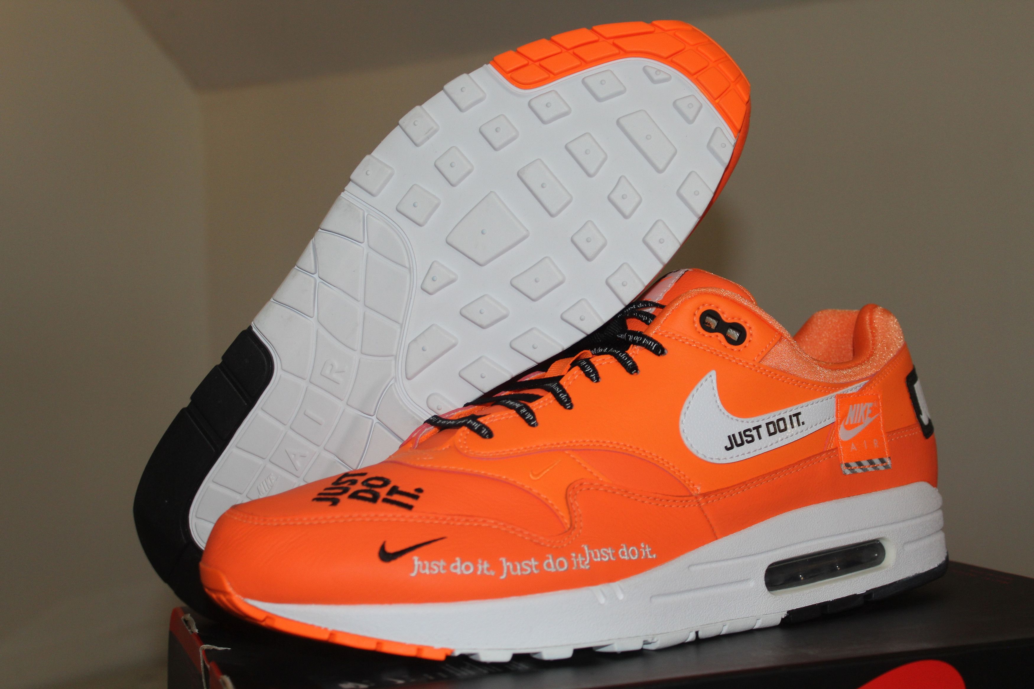 Nike Nike Air Max 1 Just Do It Total Orange Size 12.5 A01021-800 Size US 12.5 / EU 45-46 - 1 Thumbnail