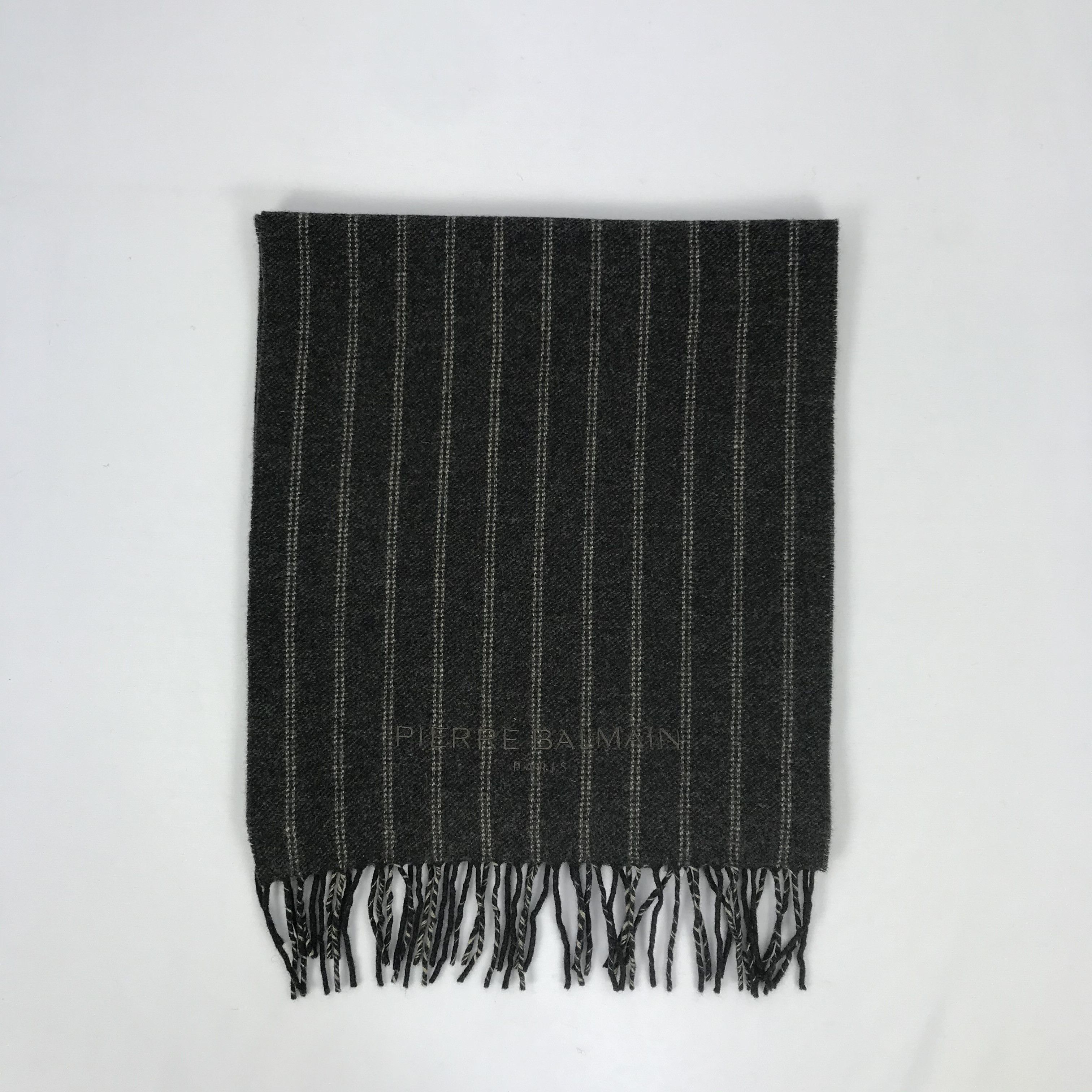 Japanese Brand Vintage Pierre Balmain Scarf Wool Fringe Winter Scarves . Size ONE SIZE - 2 Thumbnail