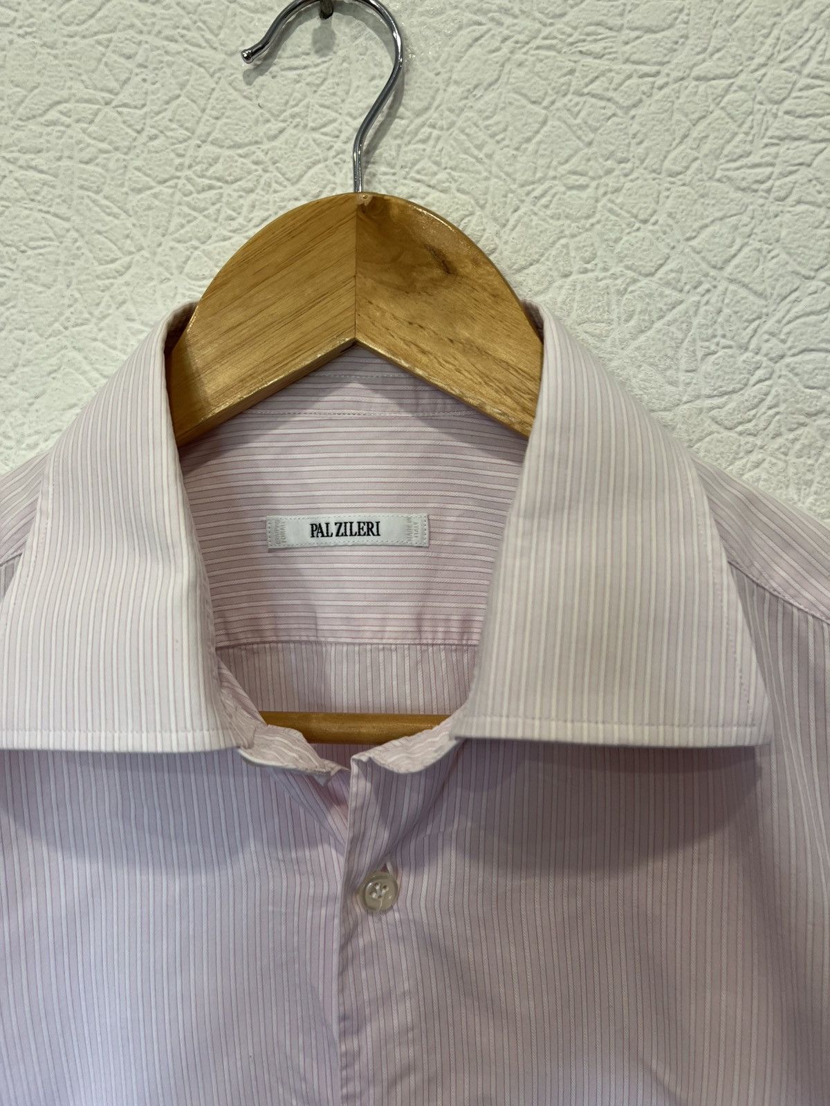 Pal Zileri Pal Zileri Pink Mens Button Up Shirt Classic Striped Size US M / EU 48-50 / 2 - 3 Thumbnail