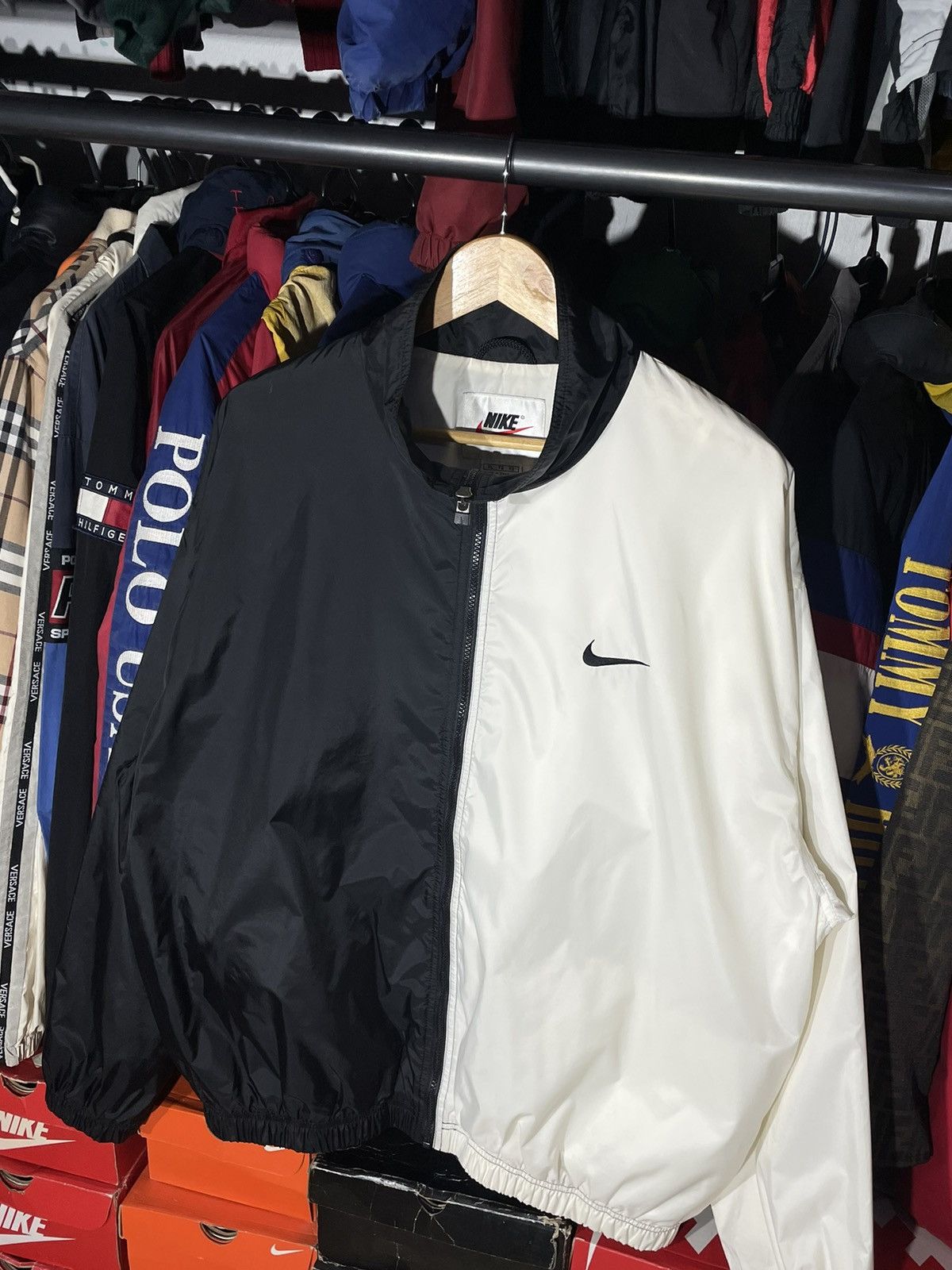 Nike × Vintage Windbreaker Nike Big Swoosh Vintage 90’s Size US XL / EU 56 / 4 - 7 Thumbnail