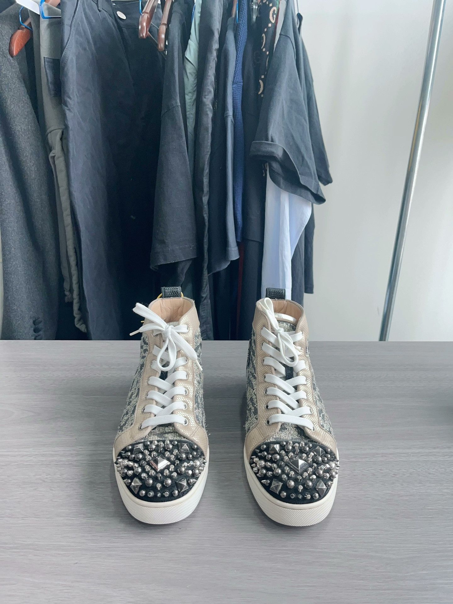 Christian Louboutin Christian Louboutin High-Top Red Sole Shoes Size US 10 / IT 40 - 1 Thumbnail