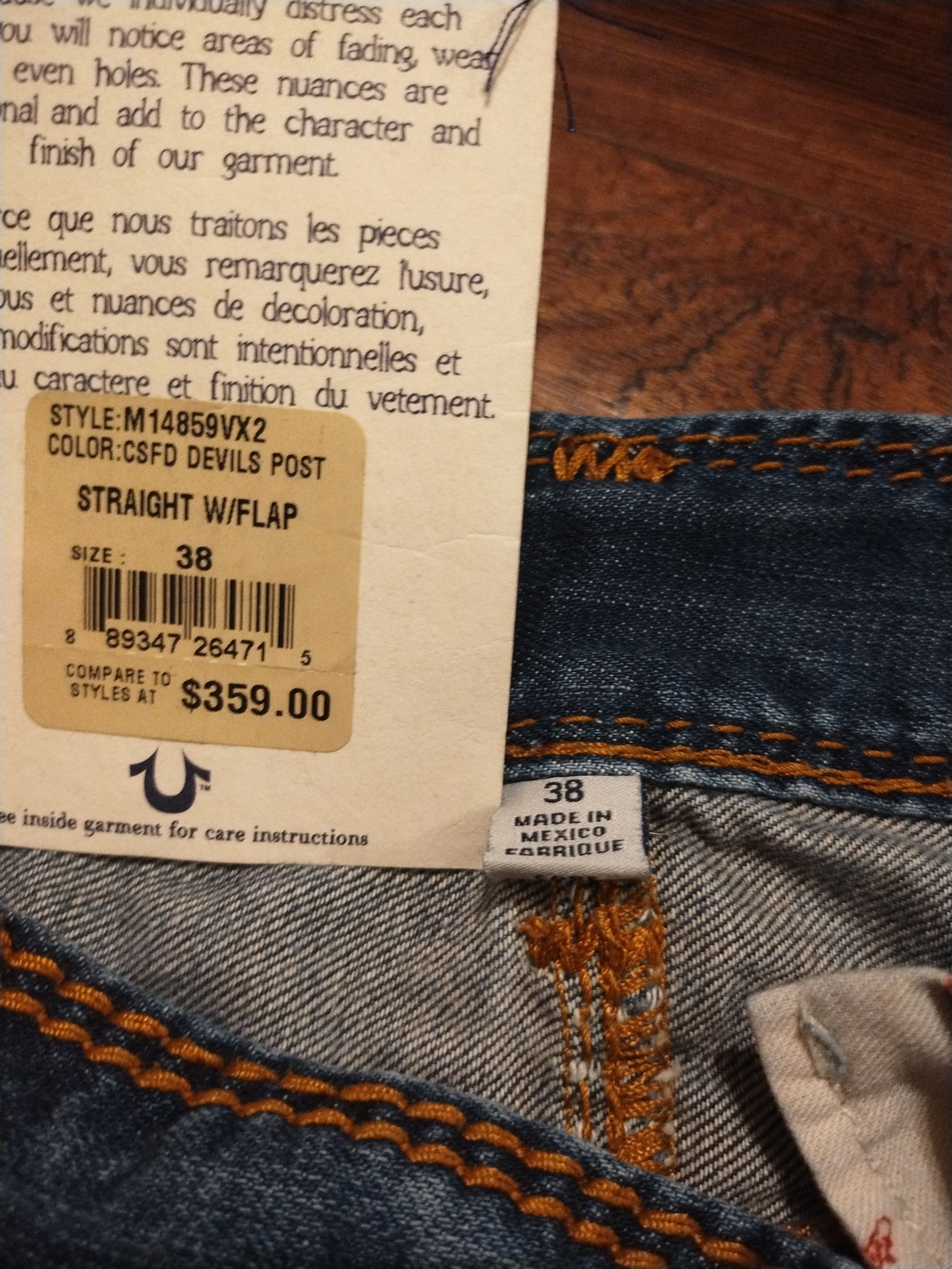 True Religion RARE Devils Post True Religion Double Stitched retail $360 Size US 38 / EU 54 - 5 Thumbnail