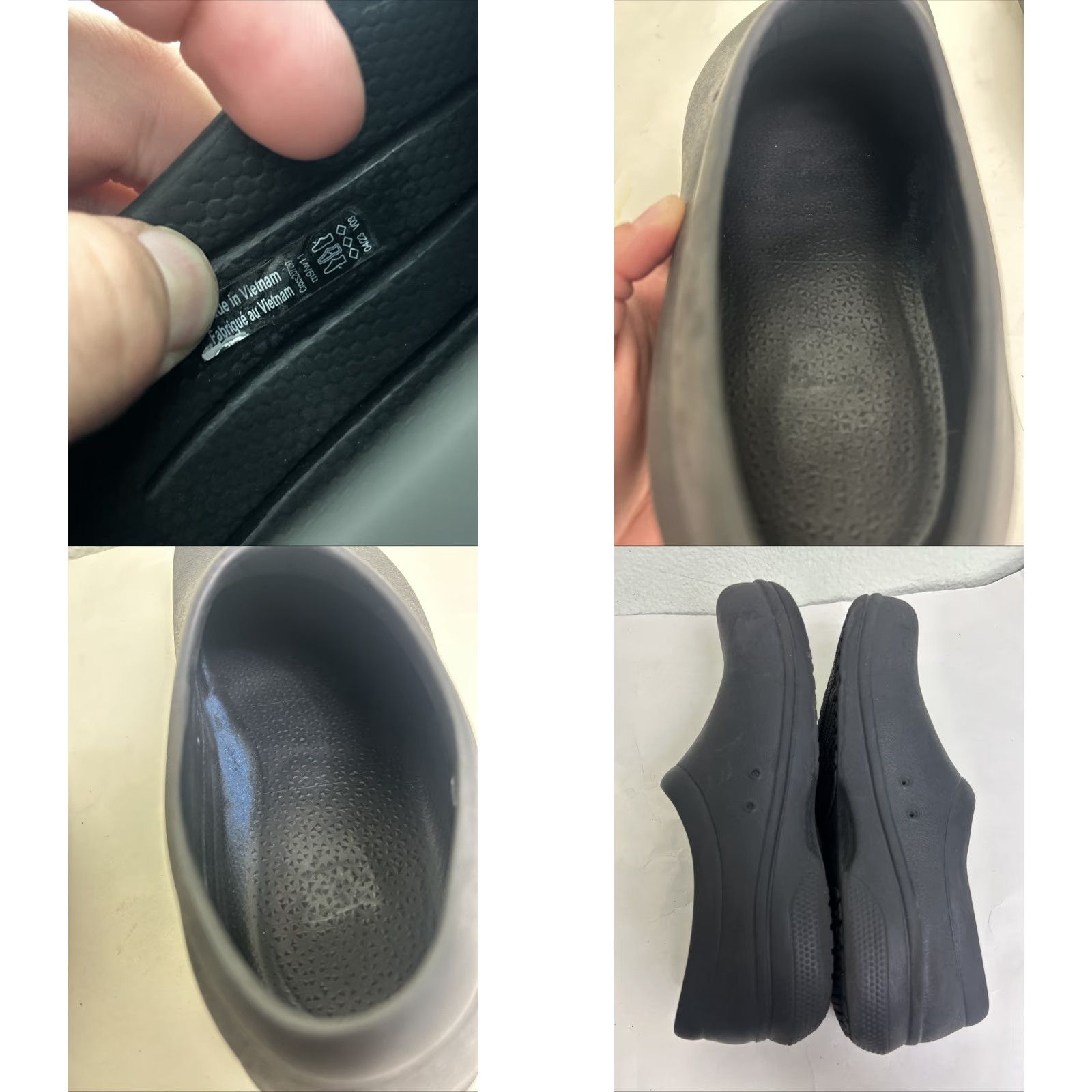 Crocs VINTAGE Crocs Lock Mens Black Dual Comfort Slip Resistant Clogs M 9 W 11 Size Black Crocs Lock Clog Mens Slips Resistant Comfort Shoes Size ONE SIZE - 9 Thumbnail