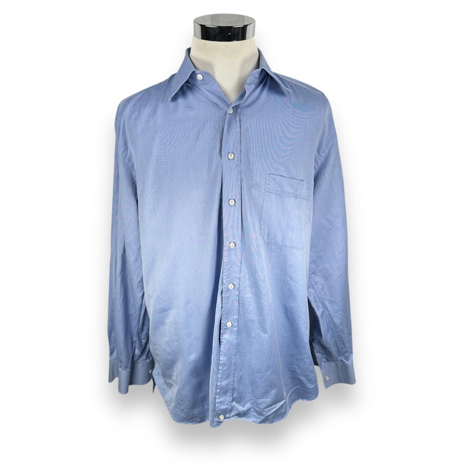 The Unbranded Brand Marol Bologna Dress Shirt Men’s 43 / 17 Blue Long Sleeve Size US XXL / EU 58 / 5 - 1 Thumbnail