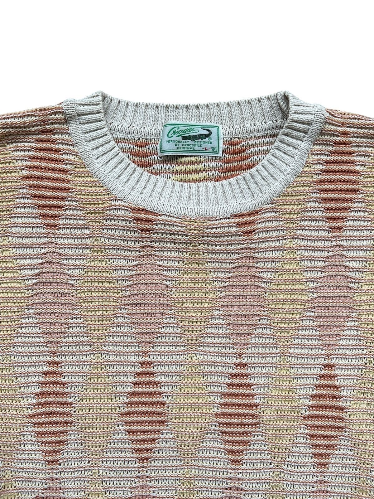 Japanese Brand 1990s Crocodile Sweater Knitwear Japanese Brand Size L / US 10 / IT 46 - 3 Thumbnail