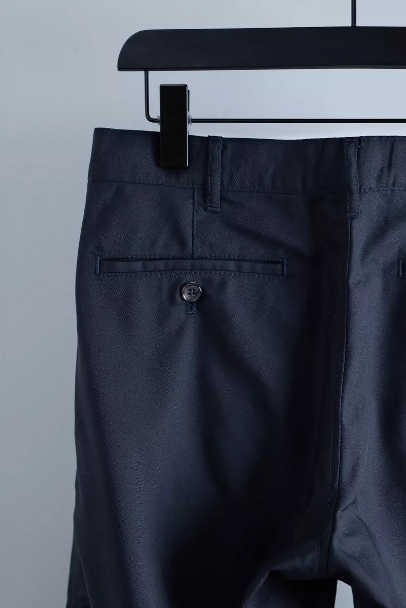 Comme des Garcons Comme des Garcons size M Navy blue thin wool straight casu Size US 29 - 5 Thumbnail