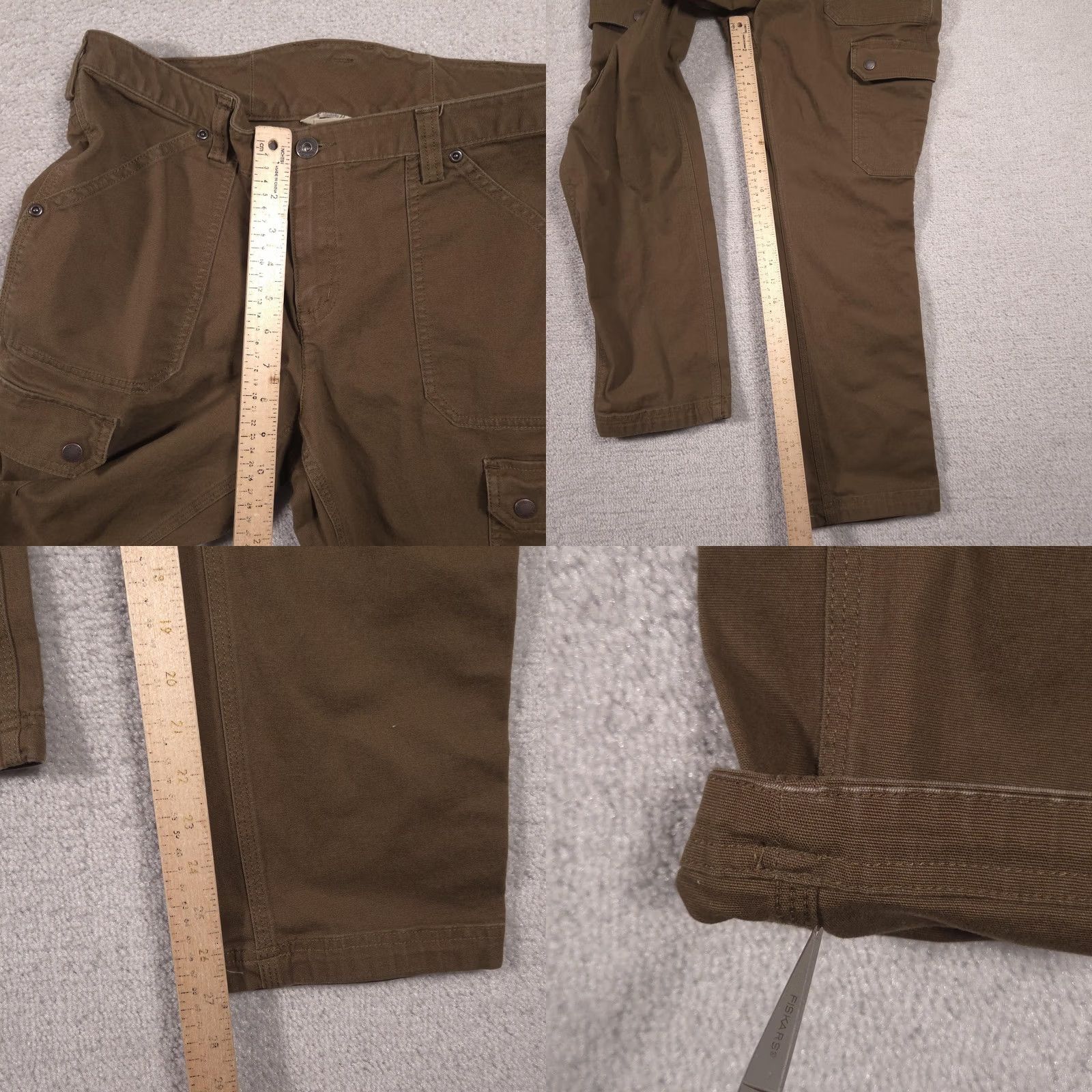Duluth Trading Company Duluth Trading Co Cargo Pants Womens 12x29 Brown Twill Straight Leg Utility, Casual, Workwear, Pockets, Stretch, Full Zip Fly Women’s Pants Size 34" / US 12 / IT 48 - 8 Thumbnail