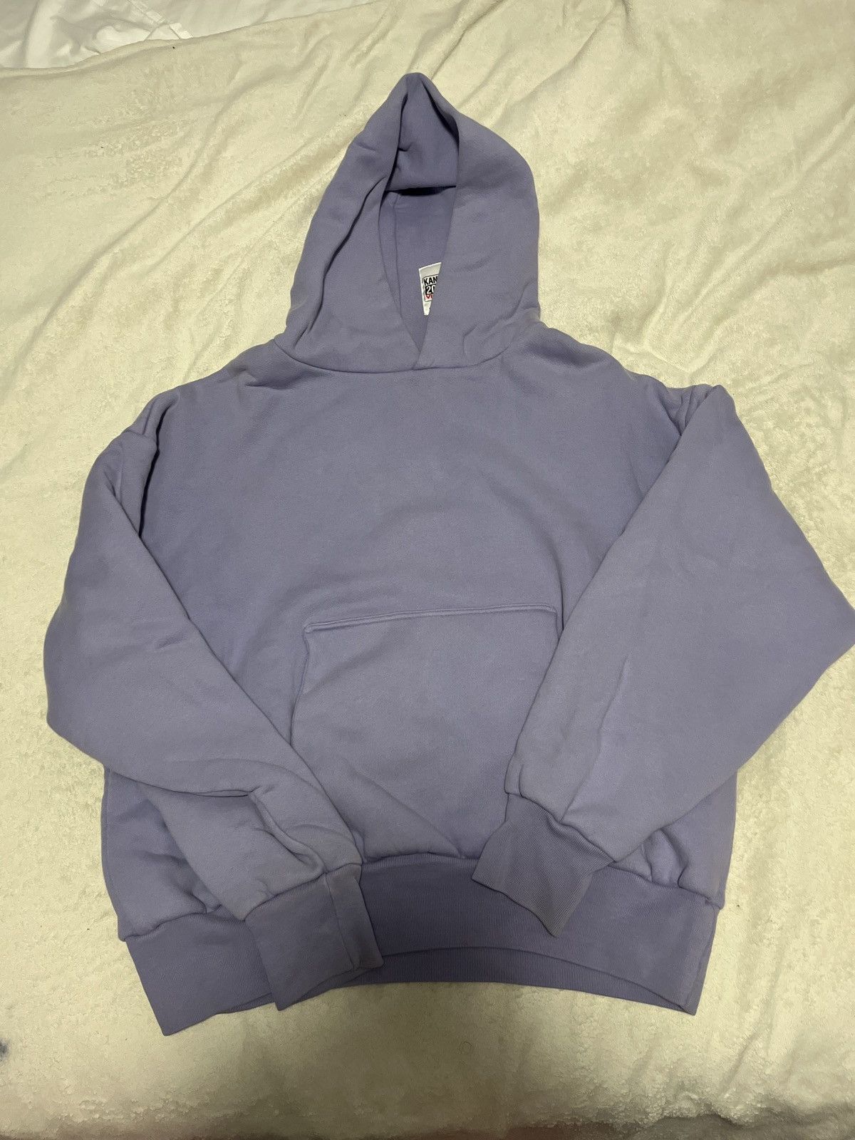 image of Kanye West 2020 Vision Double Layered Hoodie in Purple, Men's (Size XL)