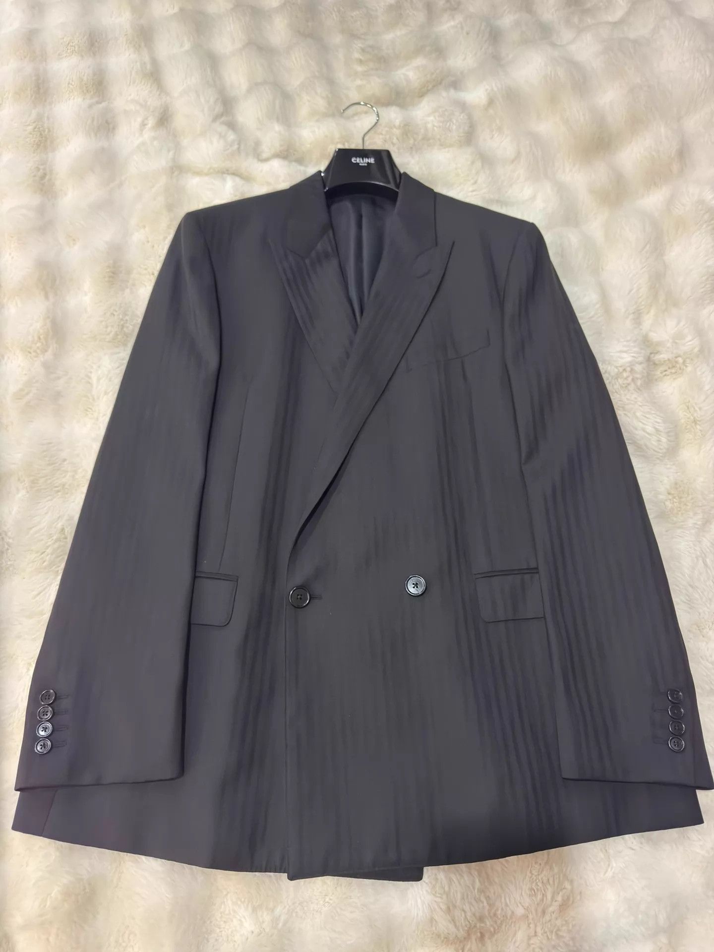 Celine Celine FW22 2-button textured Hedi Slimane men's blazer 52 Size 52R - 1 Thumbnail