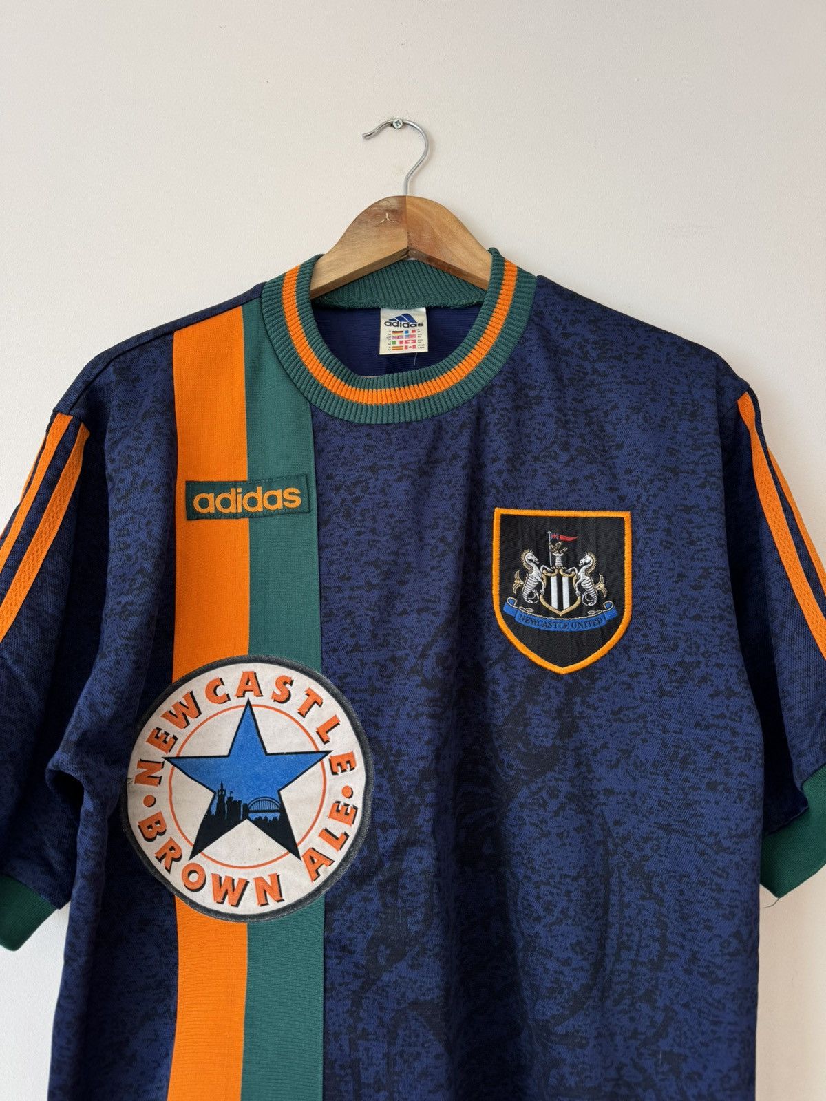 Adidas Vintage Newcastle United 1997-1998 Away Soccer Jersey Shirt Size US M / EU 48-50 / 2 - 6 Thumbnail