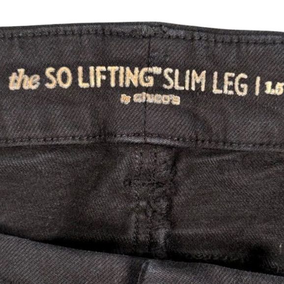 Vintage Chico's Black SO LIFTING Slim Leg Pants Women 10 Regular 34x31 Denim Workwear Vintage Retro Minimalist Size 32" / US 10 / IT 46 - 7 Thumbnail