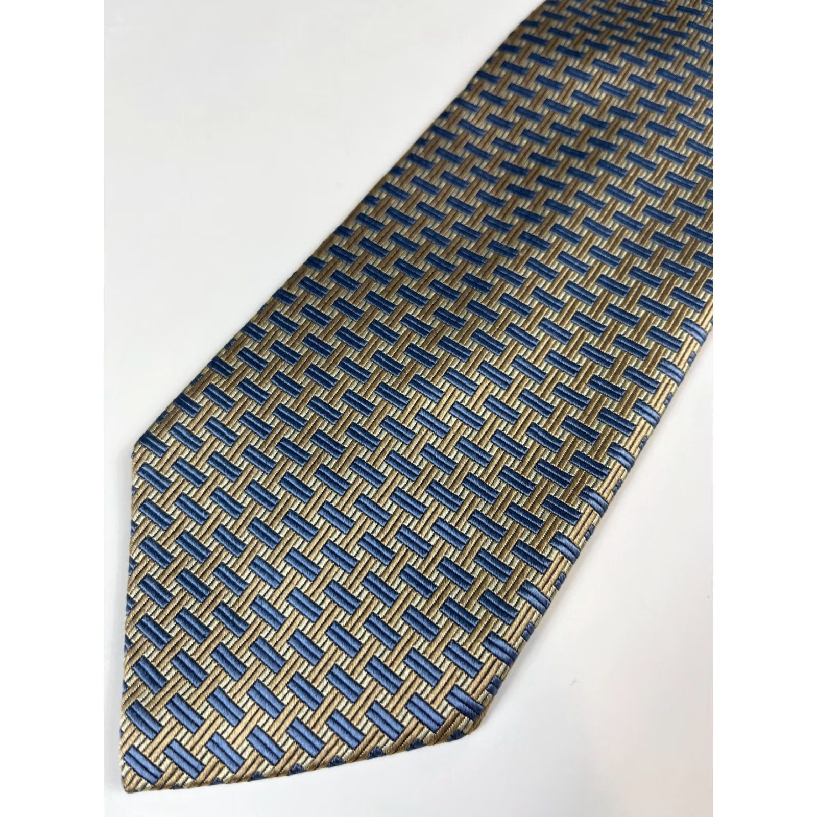 Brooks VINTAGE Brooks Basics Luxury Silk Tie Geometric Made in USA Size ONE SIZE - 5 Thumbnail