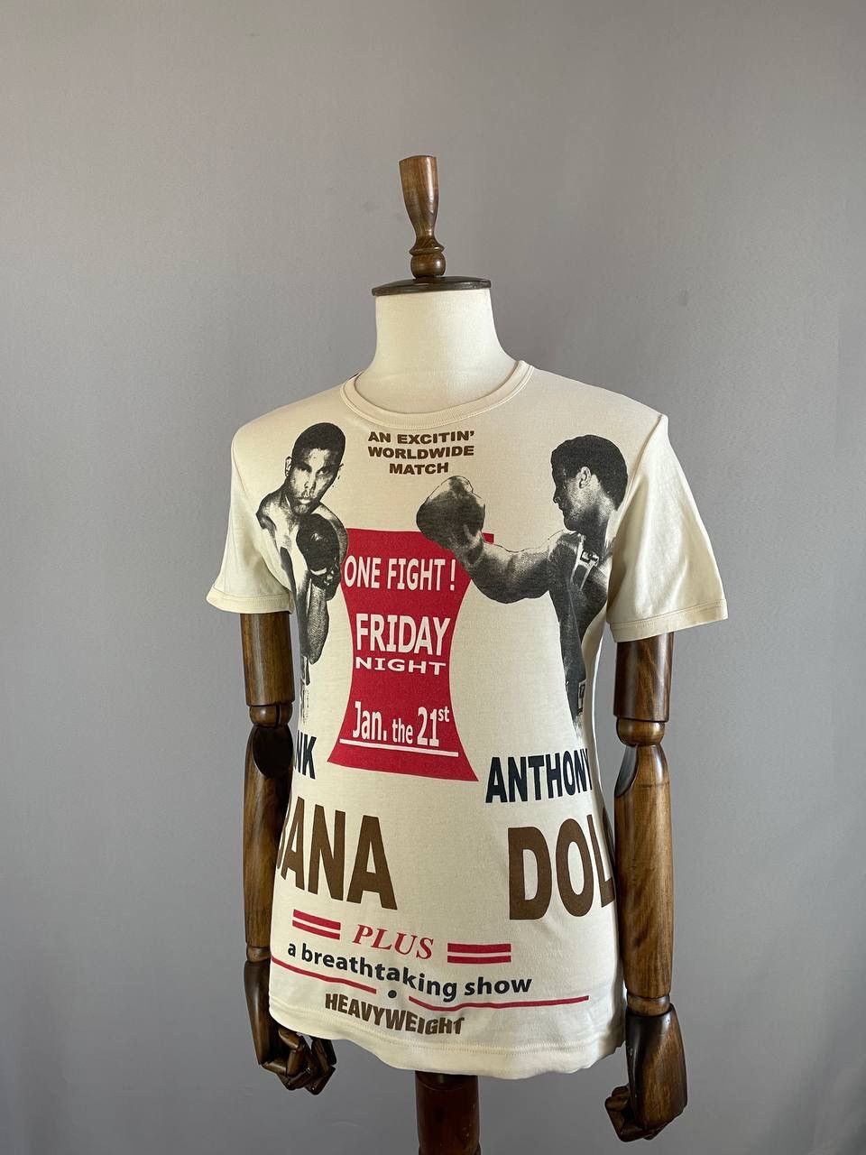 Dolce & Gabbana Dolce&Gabbana Tee T Shirt Rare Boxing Print 48 size Size US M / EU 48-50 / 2 - 1 Thumbnail
