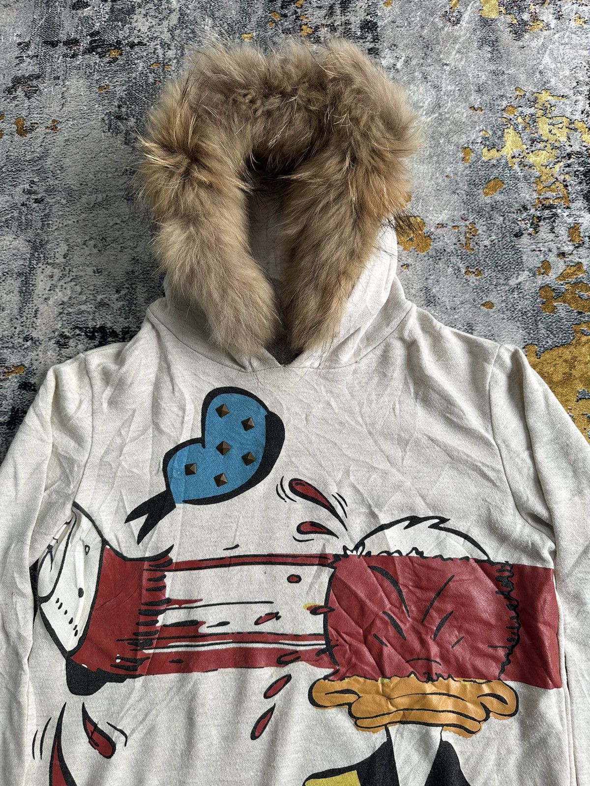 Cartoon Network STUDDED FUR HOODIE HURRY UP! IFSIXWASNINE LGB STYLE Size US M / EU 48-50 / 2 - 3 Thumbnail