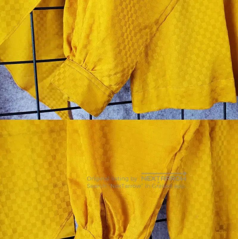 Dior Dior Yellow Long Sleeve Cotton Check Shirt . Size M / US 6-8 / IT 42-44 - 7 Thumbnail