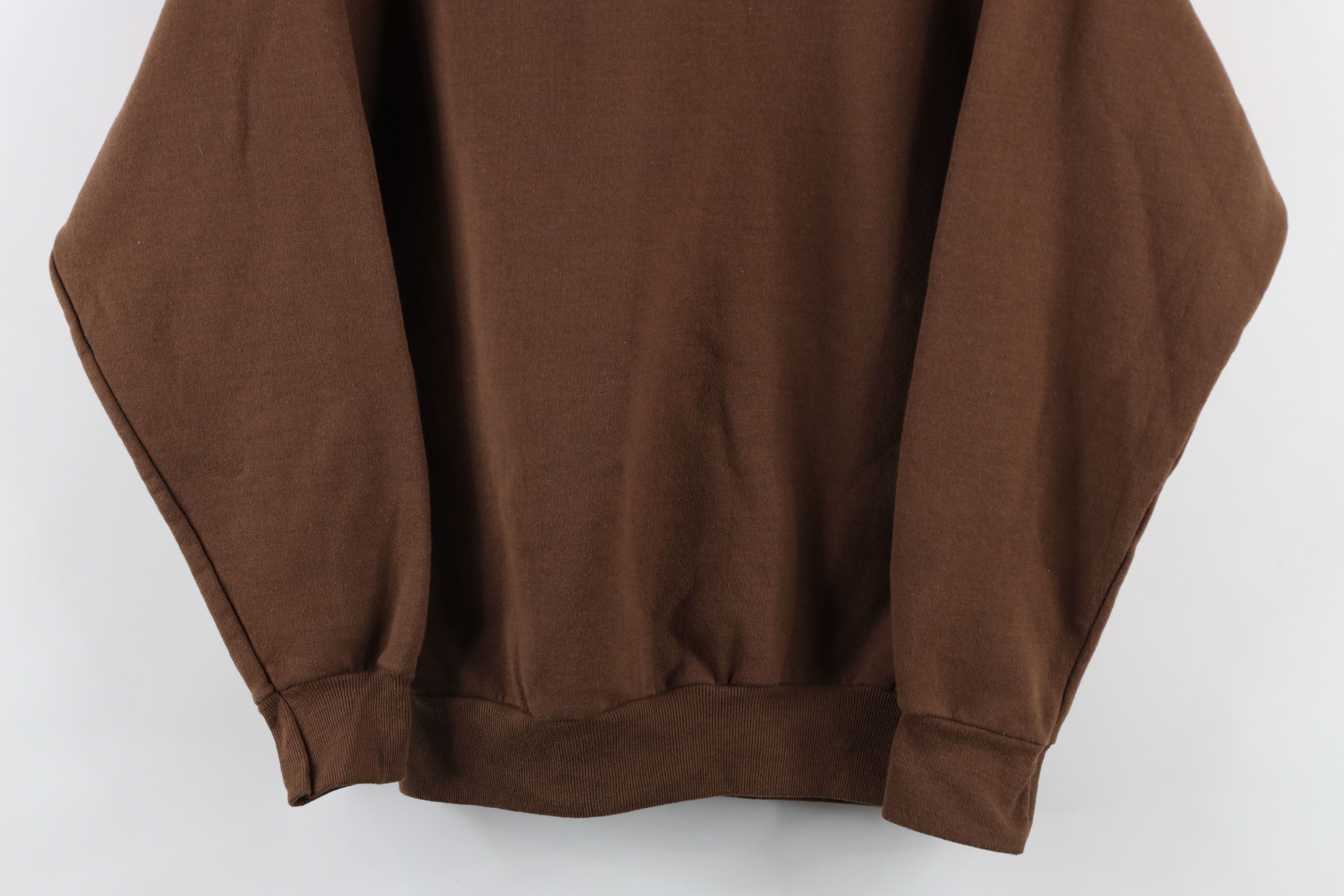 Vintage Vintage 90s Streetwear Faded Blank Crewneck Sweatshirt Brown Size S / US 4 / IT 40 - 3 Thumbnail