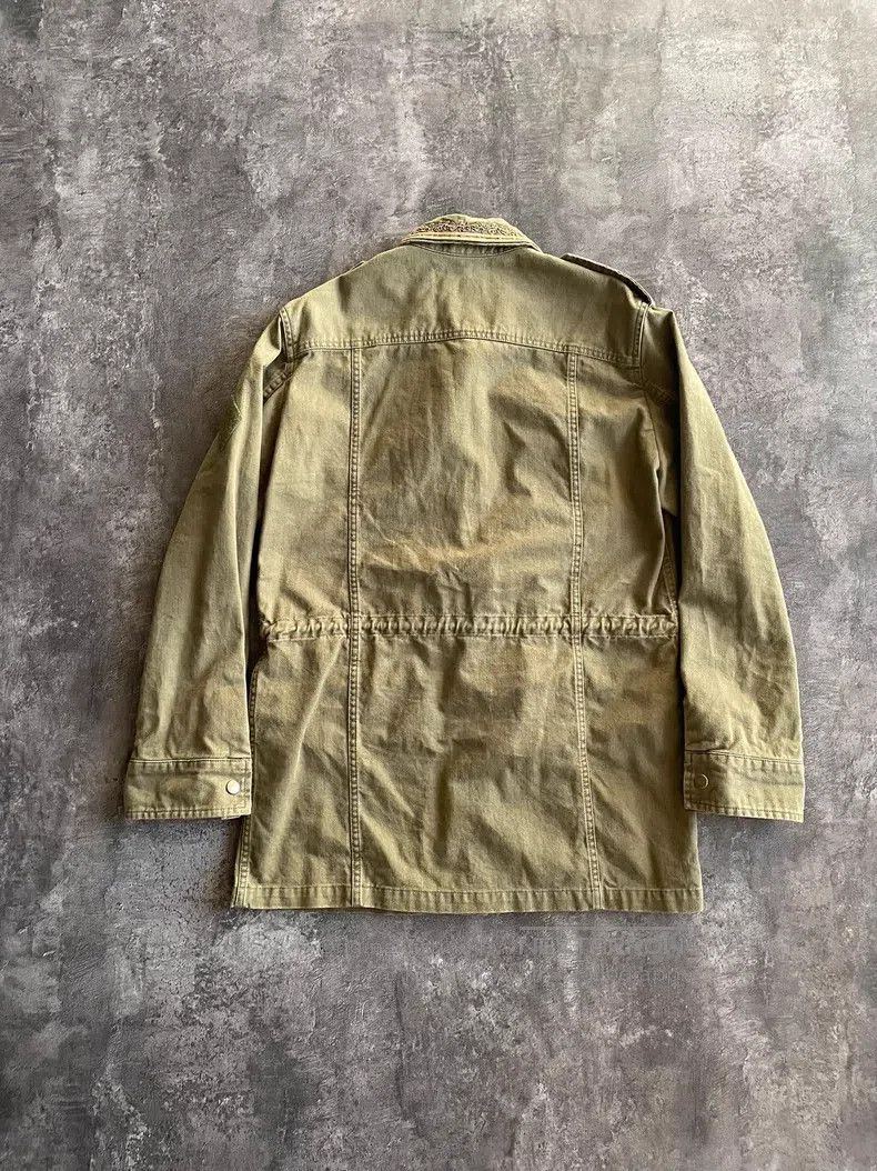 Saint Laurent Paris Saint Laurent Paris Military Green Gold Thread Court Embro Size XS / US 0-2 / IT 36-38 - 2 Thumbnail