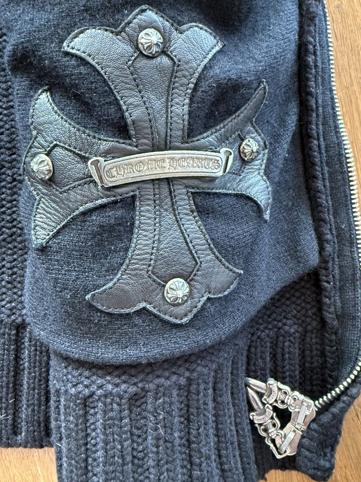 Chrome Hearts Chrome Hearts Cashmere Patches 1-of-1 Zip Up Size US L / EU 52-54 / 3 - 9 Thumbnail