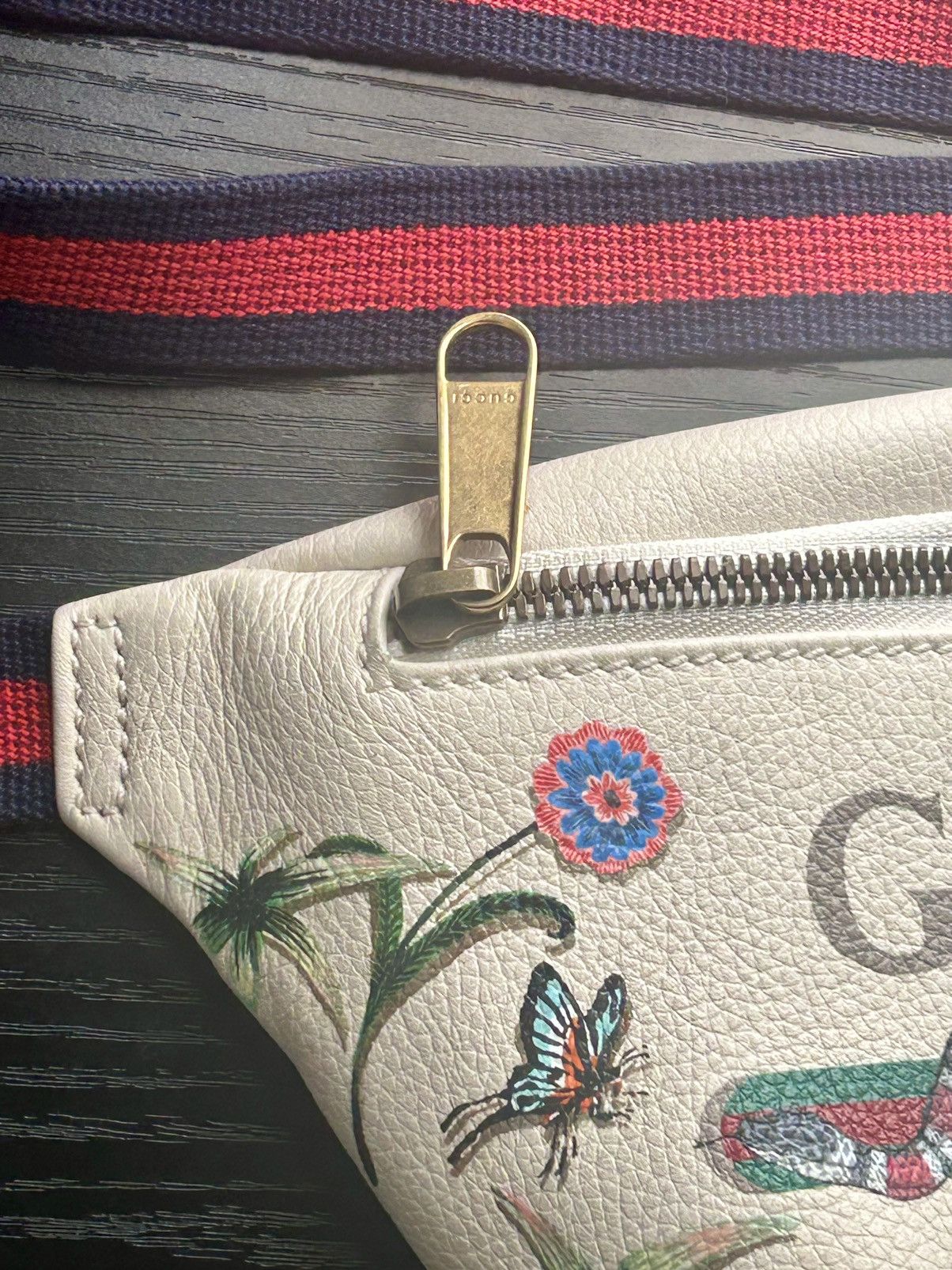 Gucci Super Rare Gucci snake logo flora belt bag Size ONE SIZE - 10 Thumbnail