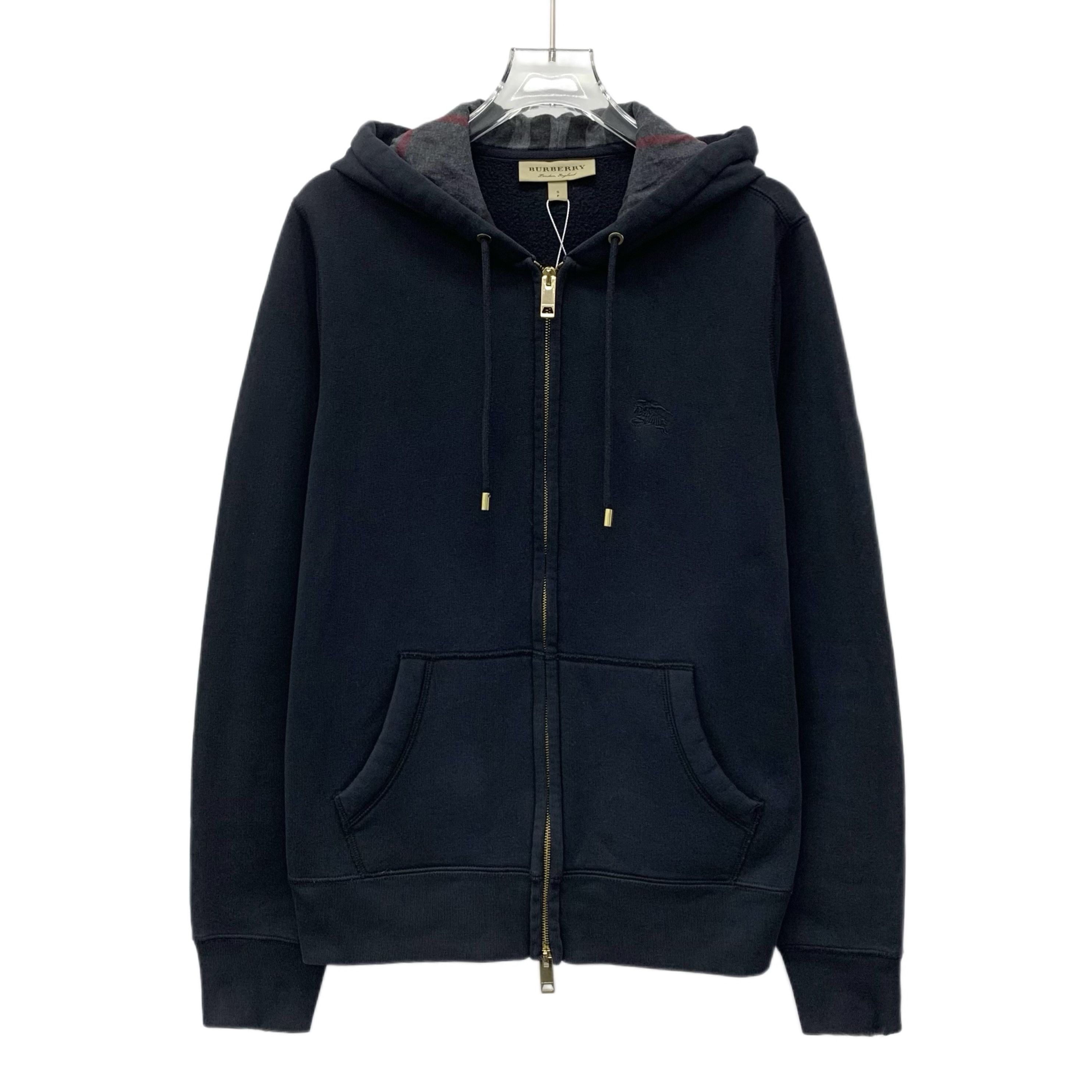 Burberry Burberry Black Cotton Zip-Up Hoodie (Size S) Size US S / EU 44-46 / 1 - 1 Thumbnail