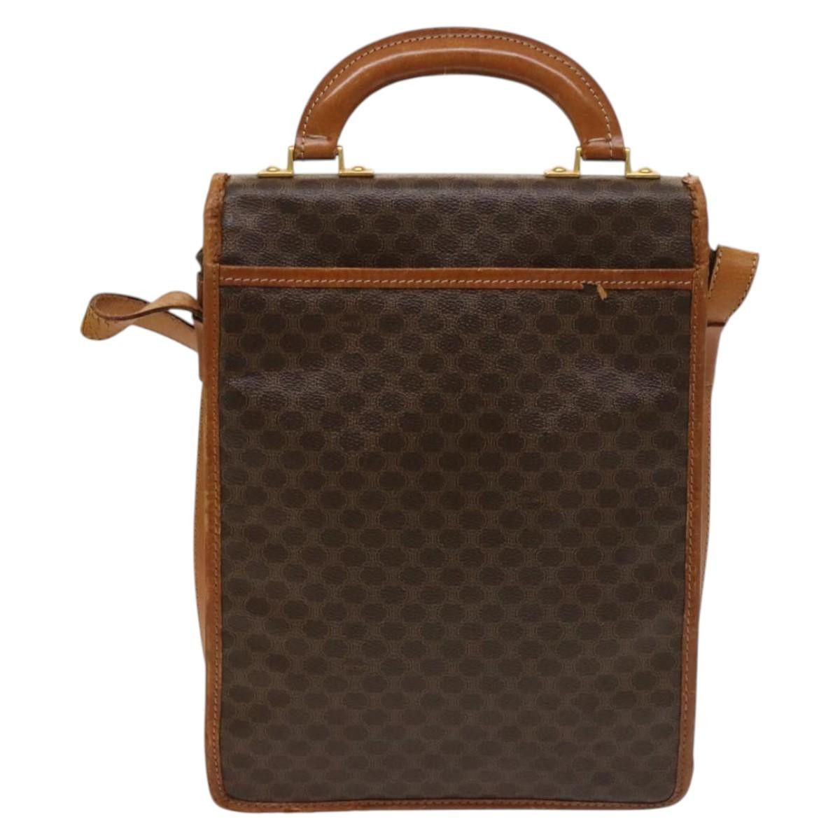 Celine CELINE Macadam Canvas Shoulder Bag Pvc Leather Brown Gold Size ONE SIZE - 3 Thumbnail