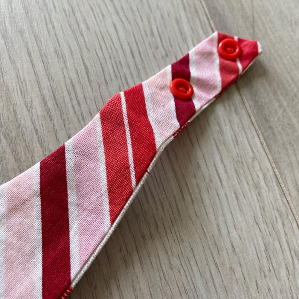 Designer Red Stripe and Letter Dog Bandana Size ONE SIZE - 6 Thumbnail