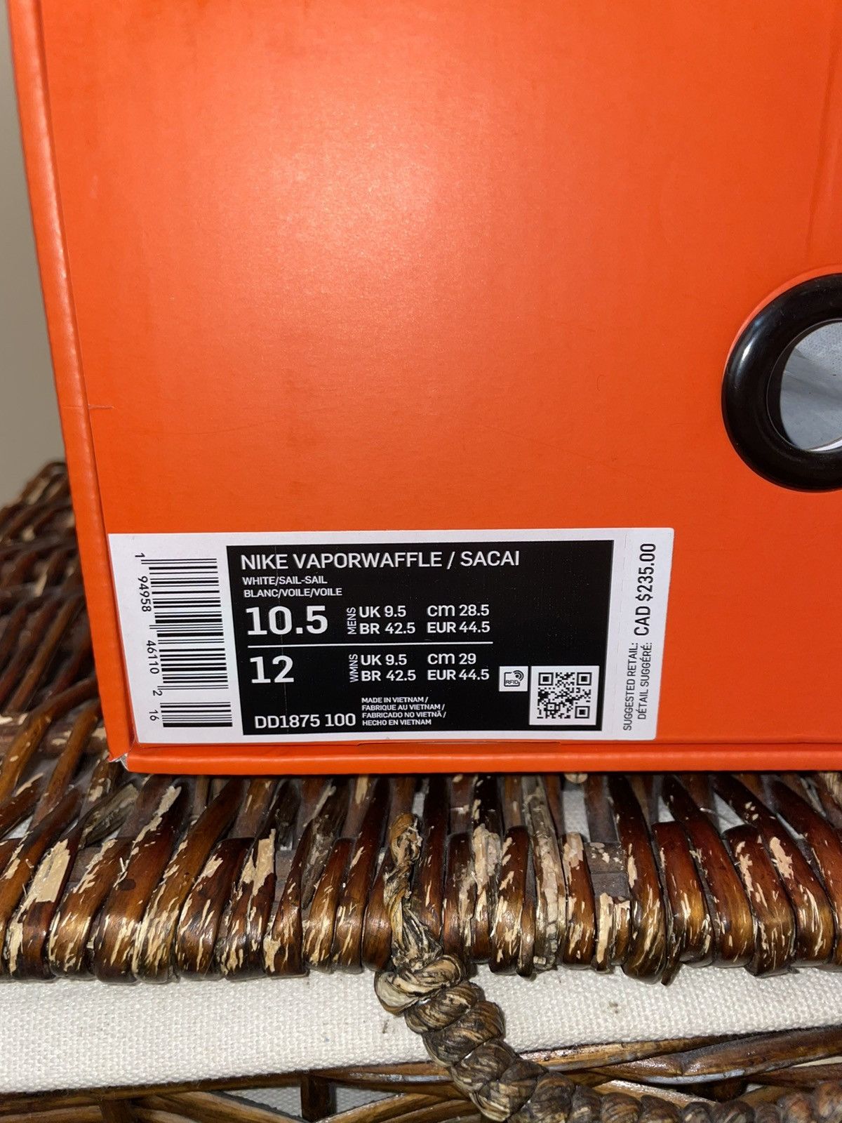Nike × Sacai Nike Sacai Vaporwaffle “Sail Gum” Size US 10.5 / EU 43-44 - 4 Thumbnail