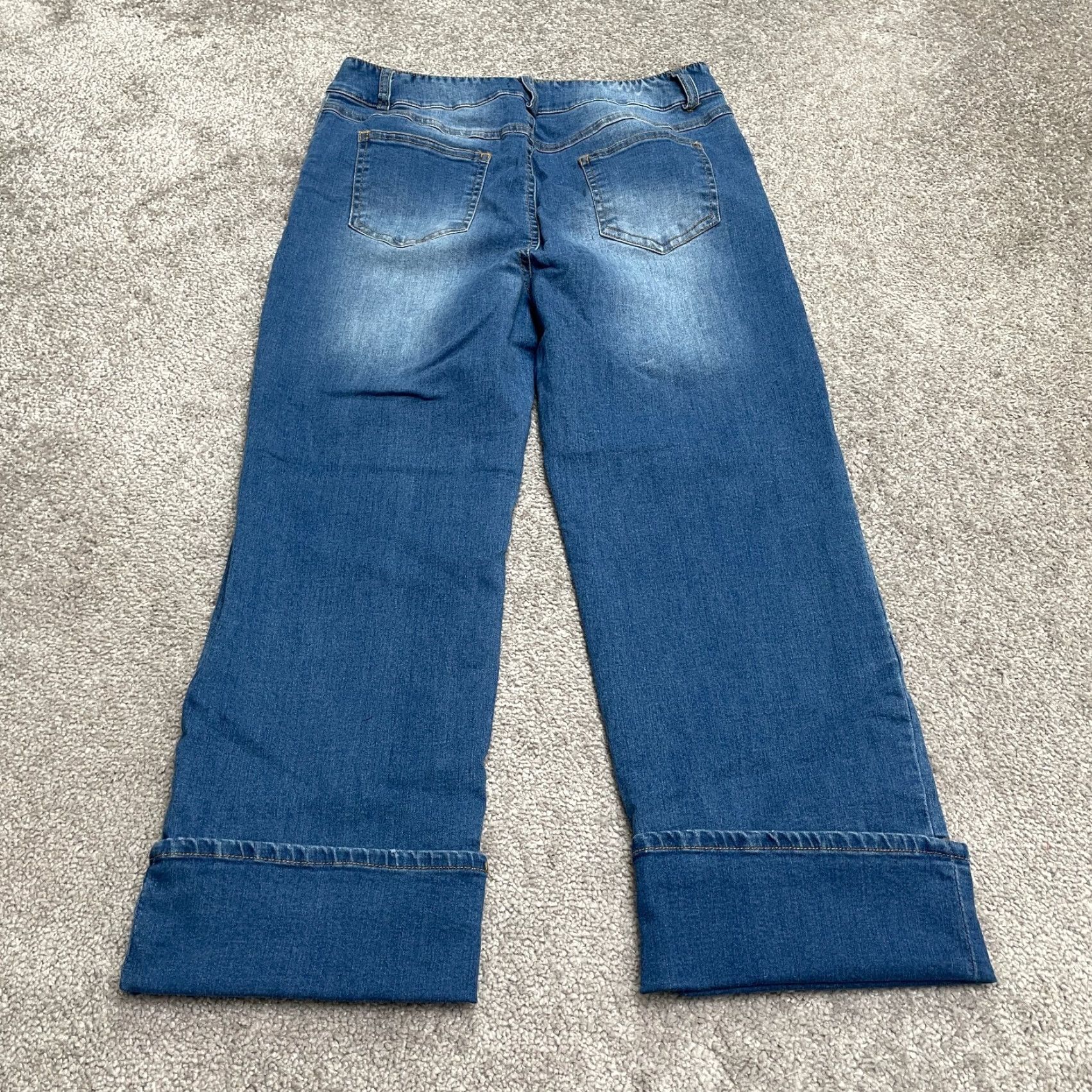 Fashion Nova Fashion Nova Denim Jeans Cropped 28 11 Blue High Rise Stretch Juniors Women's City Classic Modern Vintage No Size 32" / US 10 / IT 46 - 2 Thumbnail