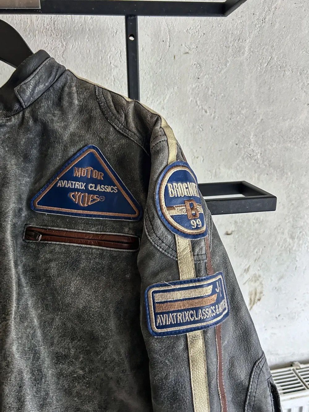 Hysteric Glamour VINTAGE MARLBORO FERRARI STYLE BOXY RACING LEATHER JACKET Size US L / EU 52-54 / 3 - 3 Thumbnail