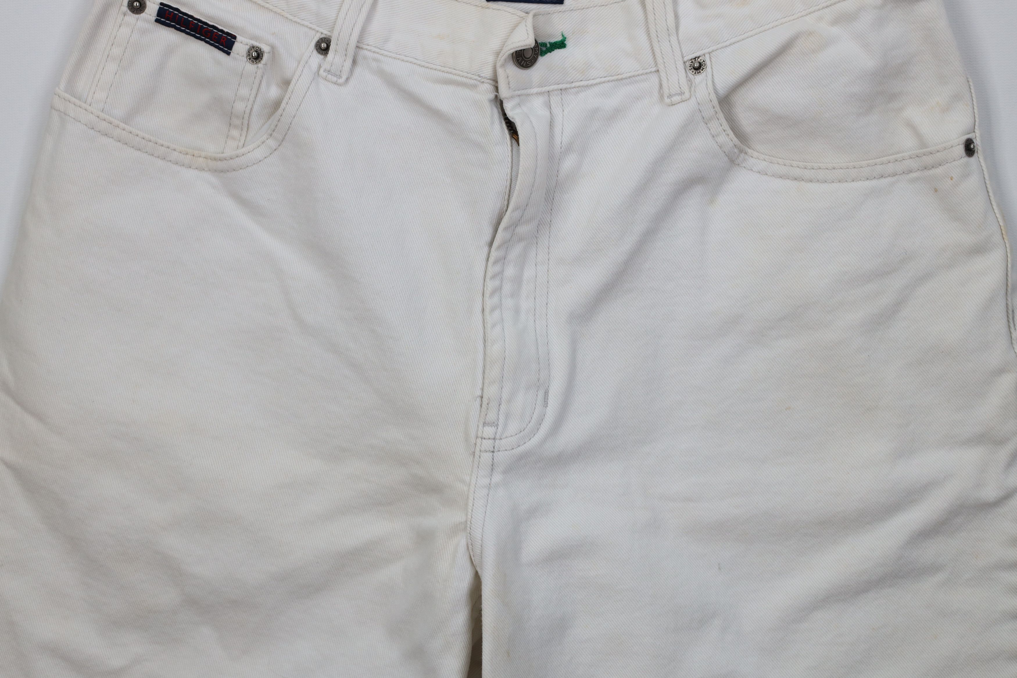 Tommy Hilfiger Vintage 90s Tommy Hilfiger Denim Jean Shorts White Cotton Size US 32 / EU 48 - 3 Thumbnail
