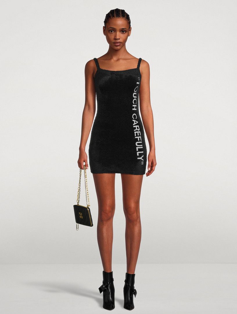 Off-White o1y1125 Mini Dress in Black/White Size S / US 4 / IT 40 - 4 Thumbnail