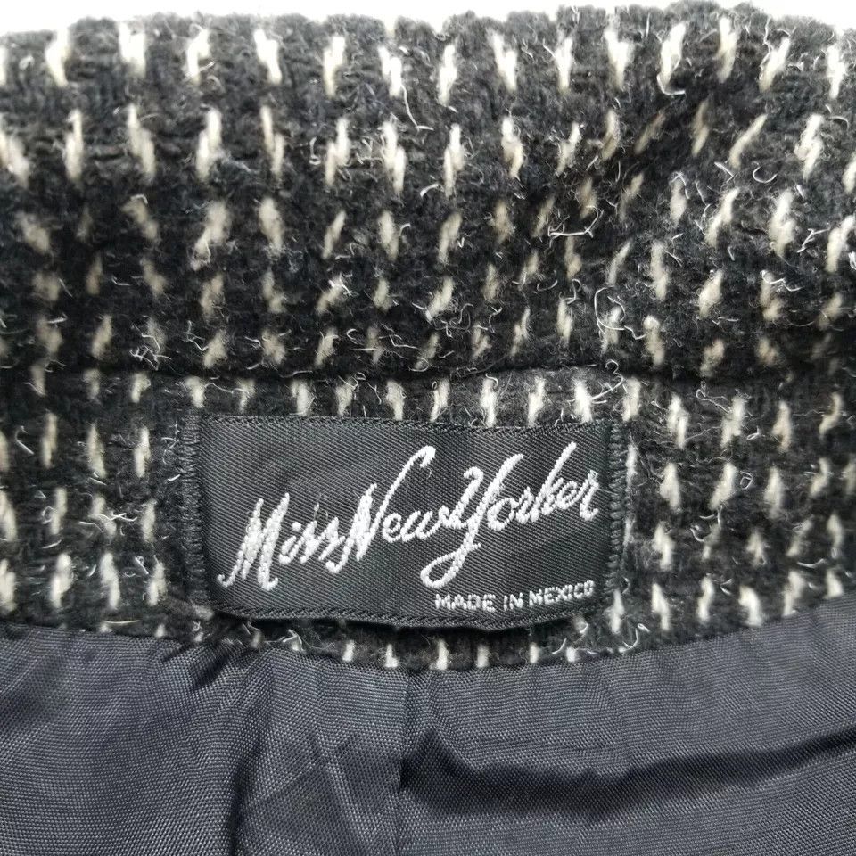 Other Miss New Yorker Coat Womens Large Black Wool Blend Pockets Size L / US 10 / IT 46 - 5 Thumbnail