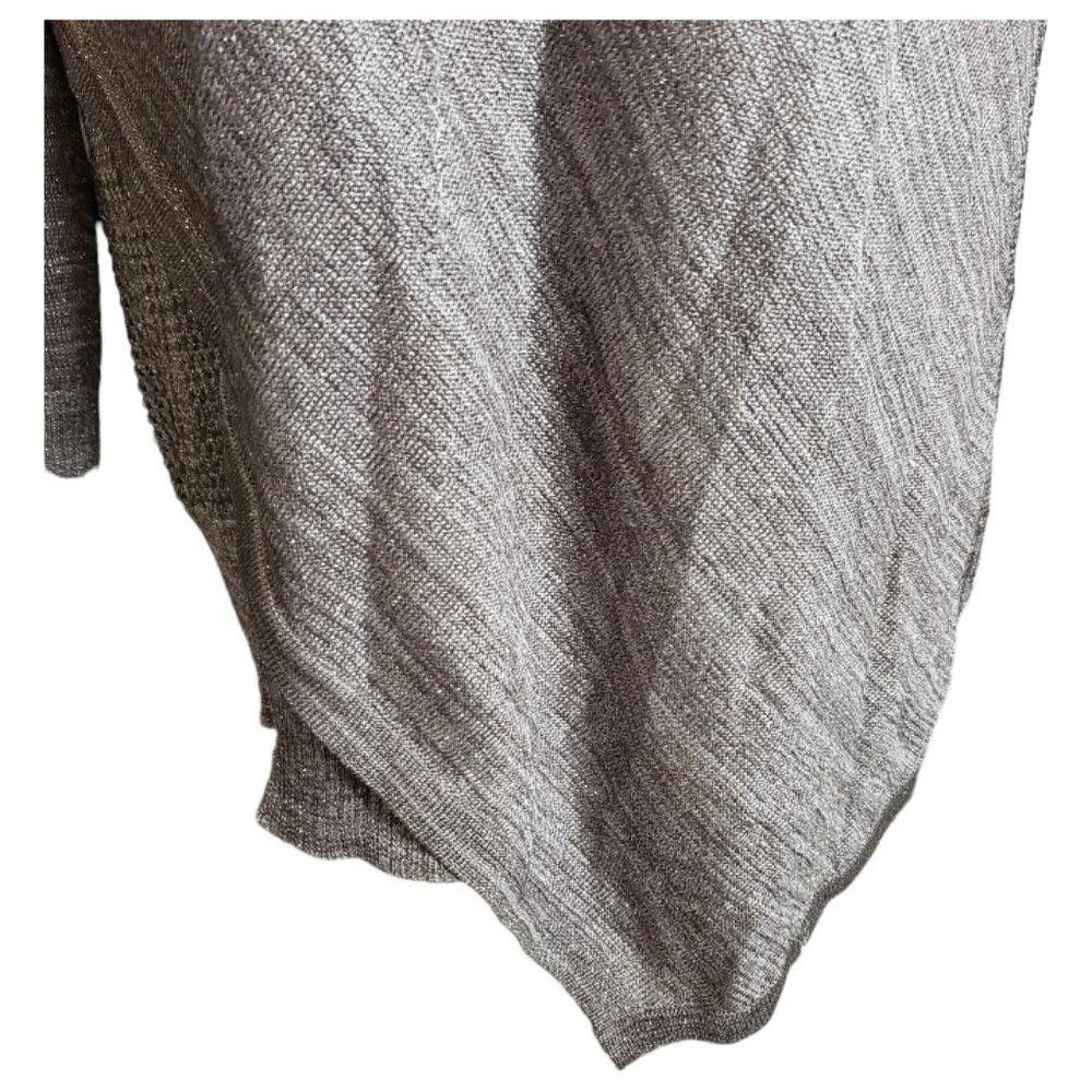 Designer CT860 INC Ladies Brown/Tan Sparkly Scoop Neck Sweater L Size L / US 10 / IT 46 - 3 Thumbnail
