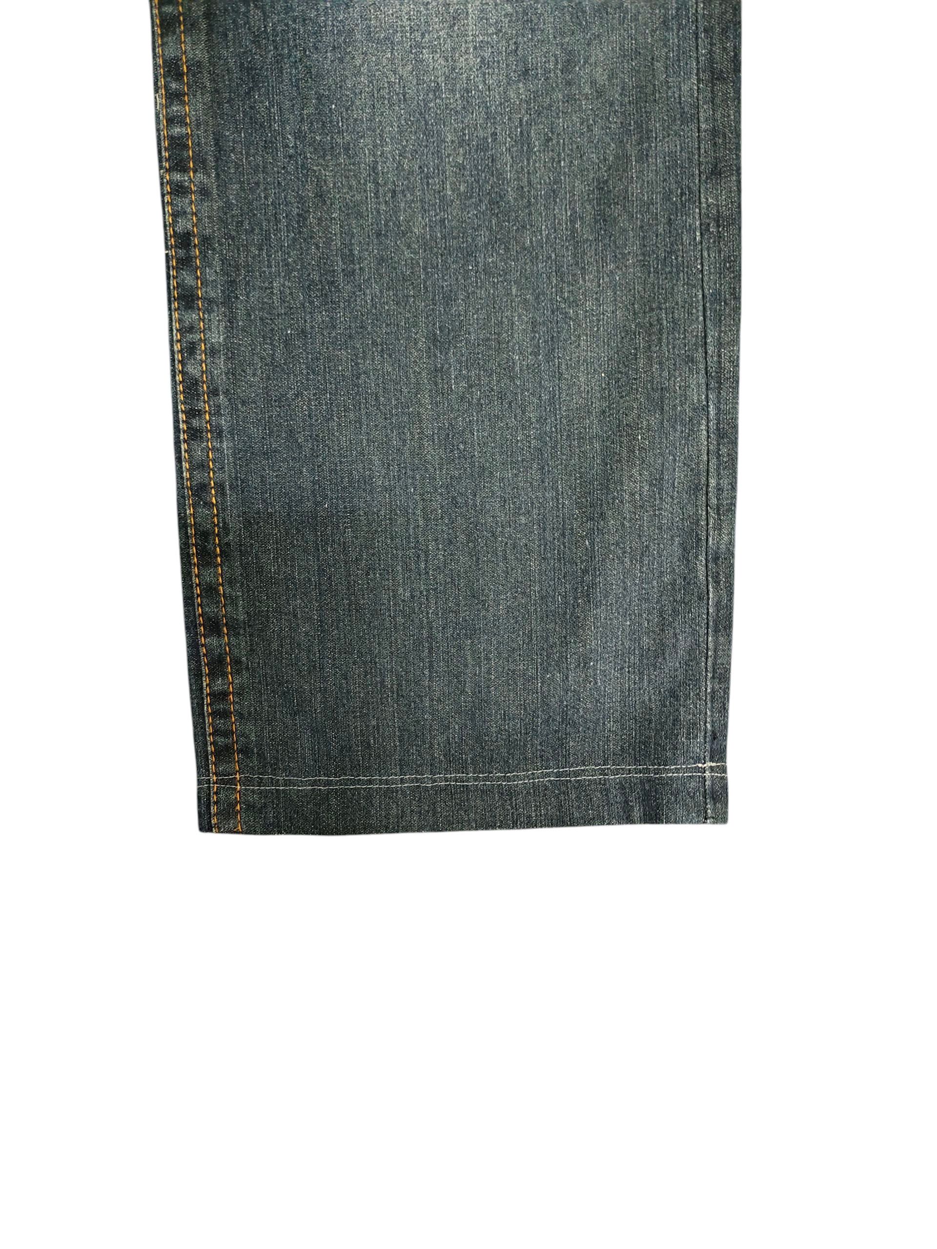 Karakuri Tamashii Vintage Seku Sukajan Koi Embroidered Denim Jeans Karakuri Size US 35 - 5 Thumbnail