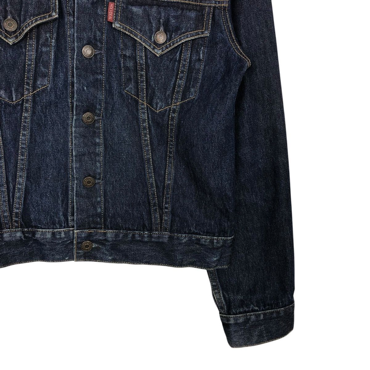 Hysteric Glamour 🔥VINTAGE TRUCKER DENIM JACKET HOLYDEAL CAFE RACER STYLE Size US L / EU 52-54 / 3 - 7 Thumbnail