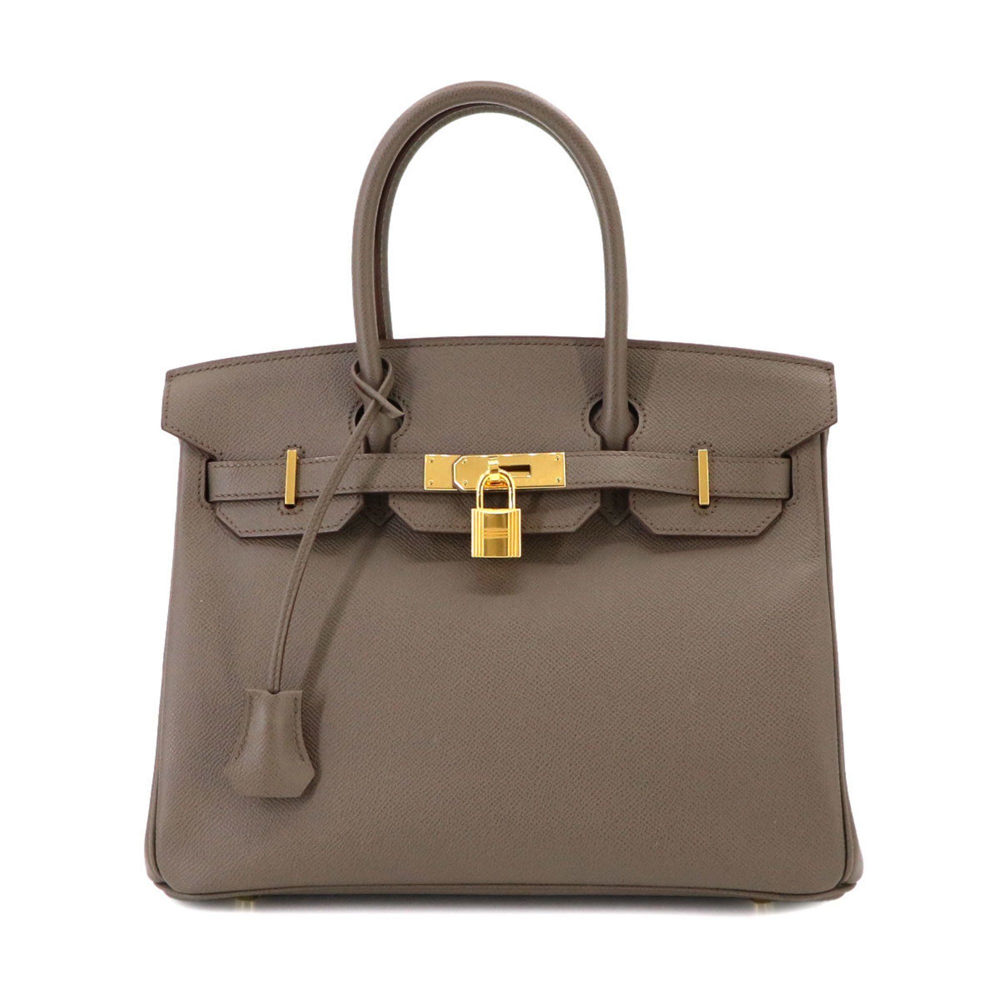 image of Hermes Birkin 30 Handbag, Epson Etain, C Stamp, Gold Hardware, Women's