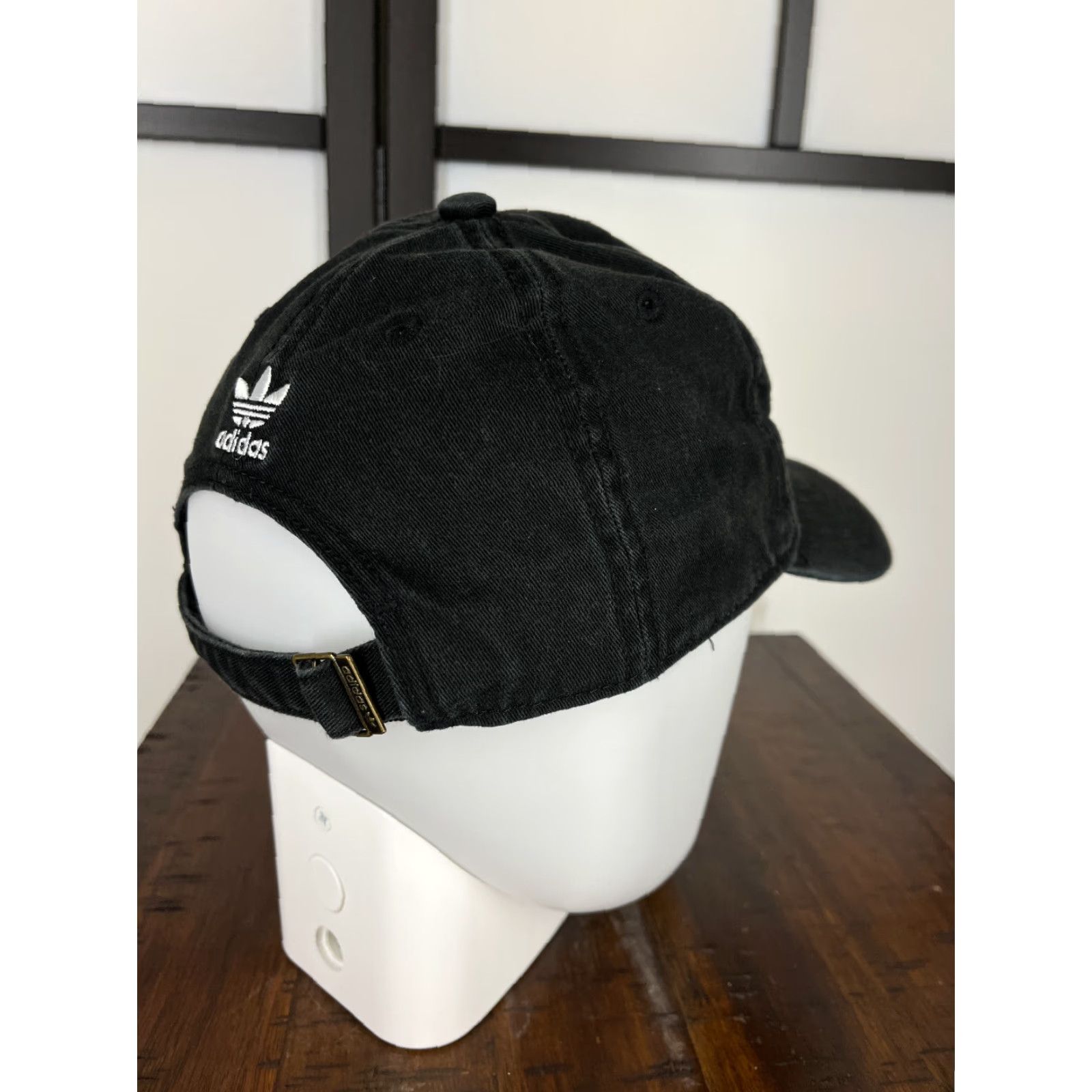 Adidas Adidas Hat Women One Size Black Twill 100% Cotton Trefoil Cap Size ONE SIZE - 7 Thumbnail