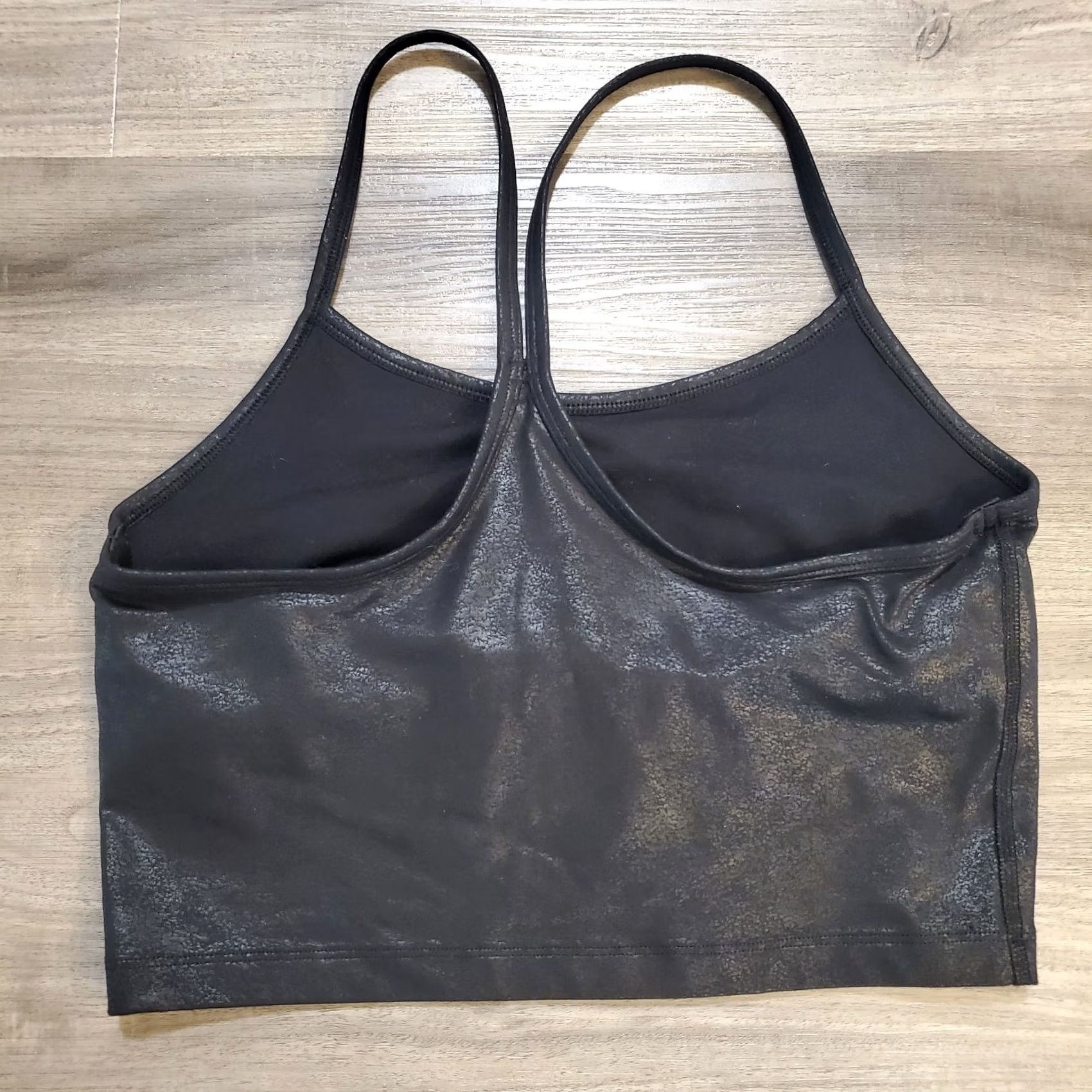 Vintage Aerie The Hugger Black Cotton Razorback Crop Tank Shirt Women's Small Racerback Built-In Bra Sleeveless Activewear Size S / US 4 / IT 40 - 2 Thumbnail