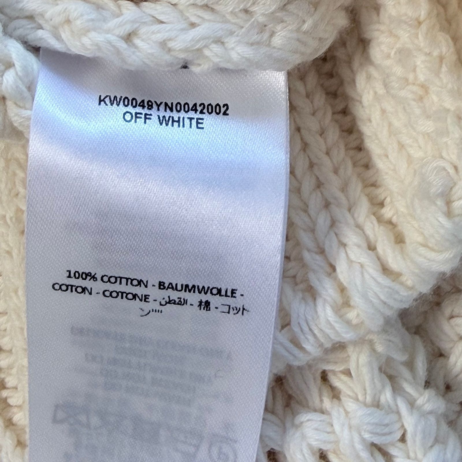 JW Anderson JW ANDERSON: Men's Cotton Patchwork Off-white Sweater - S Size US S / EU 44-46 / 1 - 7 Thumbnail