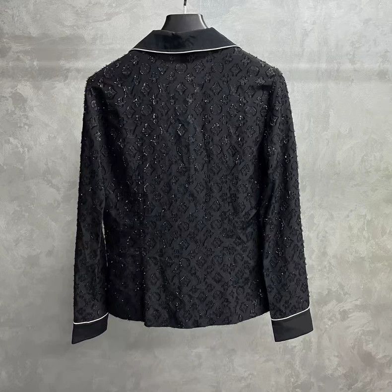 Louis Vuitton Louis Vuitton Black Honeysuckle Jacquard Lapel Button Home Size XS / US 0-2 / IT 36-38 - 4 Thumbnail