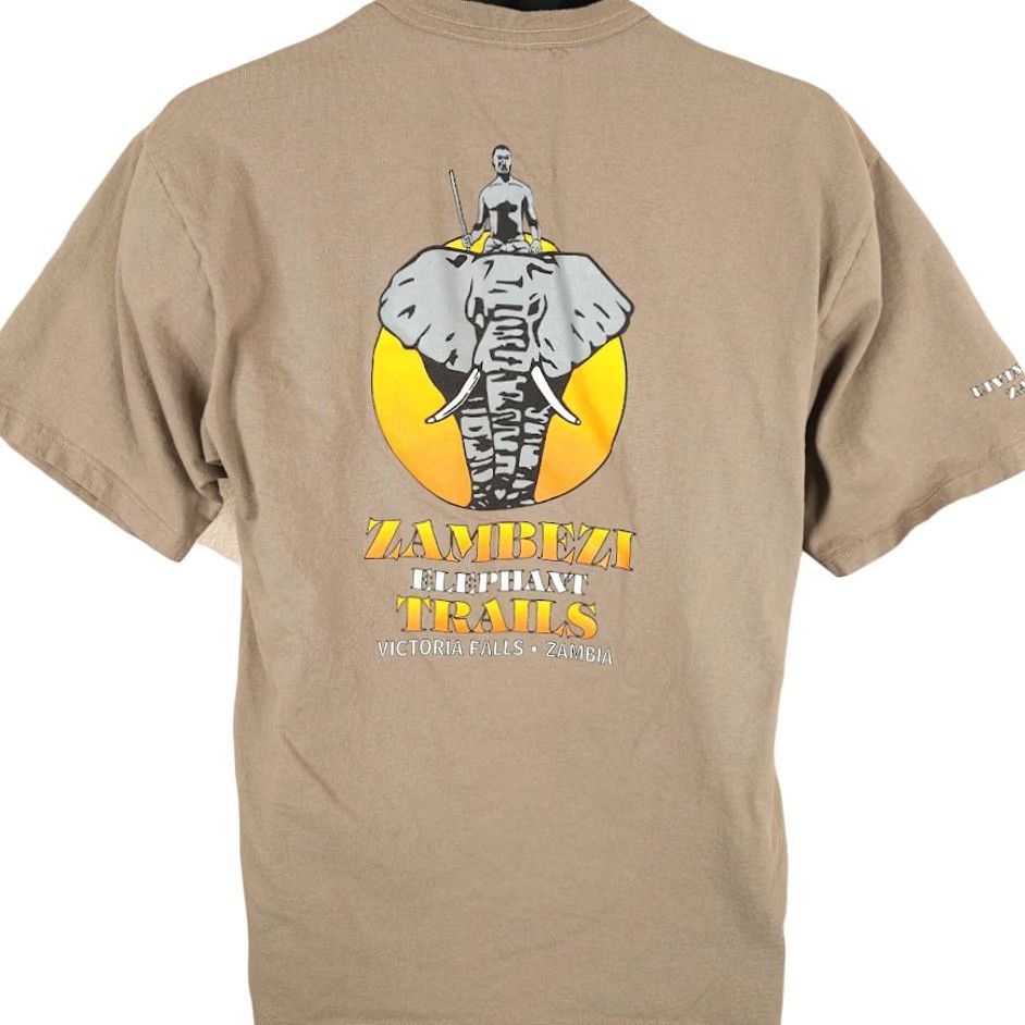 Vintage Zambezi Elephant Trails T Shirt Mens Size Large Brown Victoria Falls Zambia Threads Shirt Mens L Brown"} Size US L / EU 52-54 / 3 - 4 Thumbnail