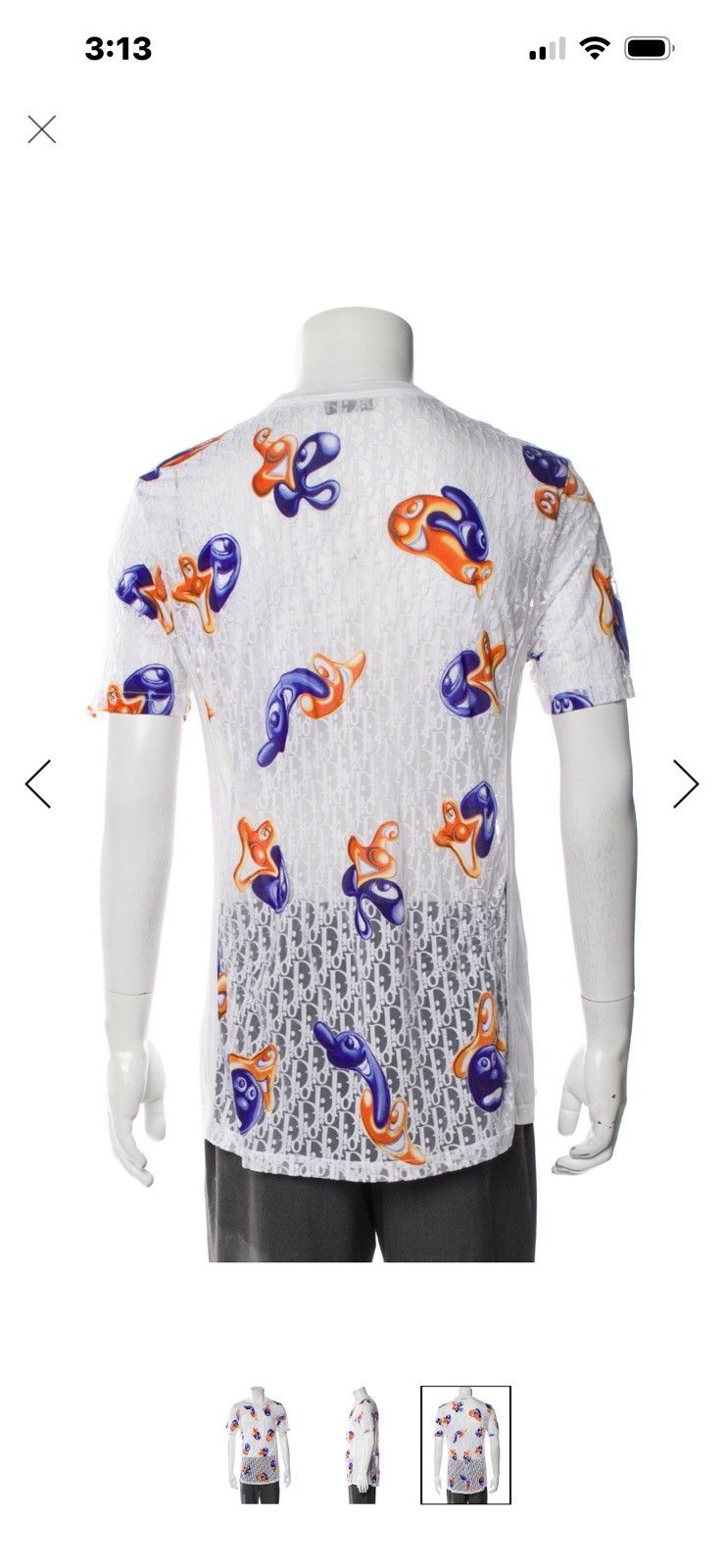 Dior Dior silk fishnet logo T-shirt Size US L / EU 52-54 / 3 - 9 Thumbnail