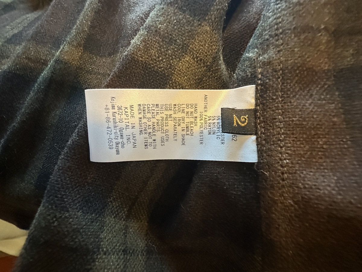 Kapital Kapital Wool Check Drizzle Open Collar Shirt Khaki Size US S / EU 44-46 / 1 - 4 Thumbnail