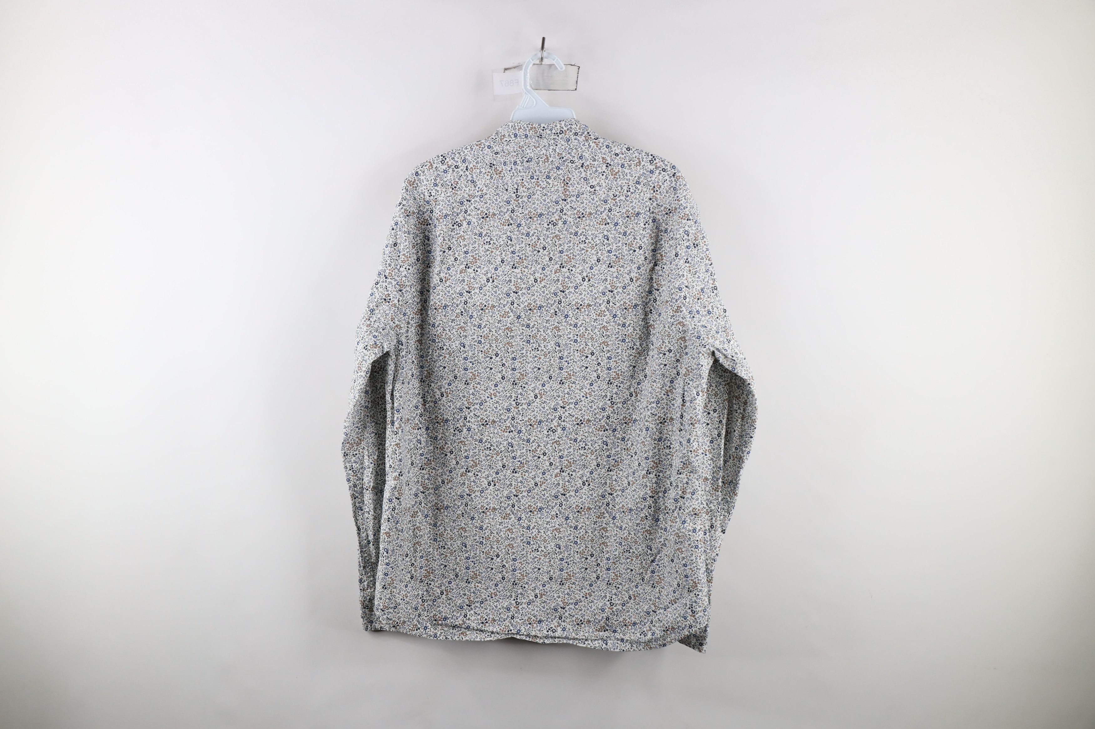 J.Crew × Vintage J Crew Flex Washed Flower Tapestry Button Down Shirt Size US L / EU 52-54 / 3 - 7 Thumbnail